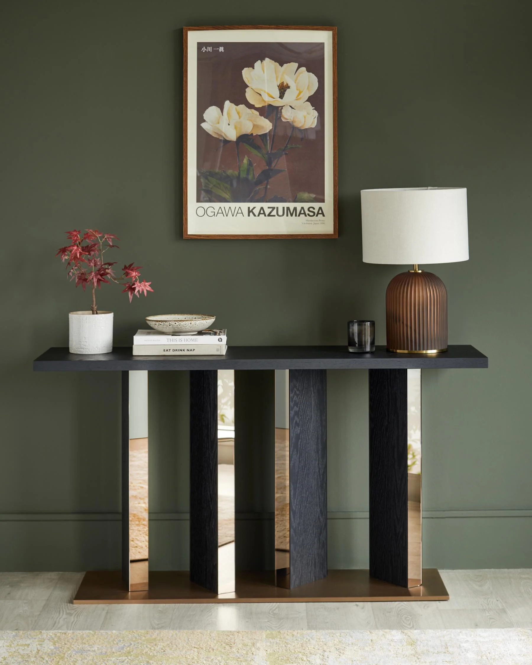 Holland black ash console table - Image 5