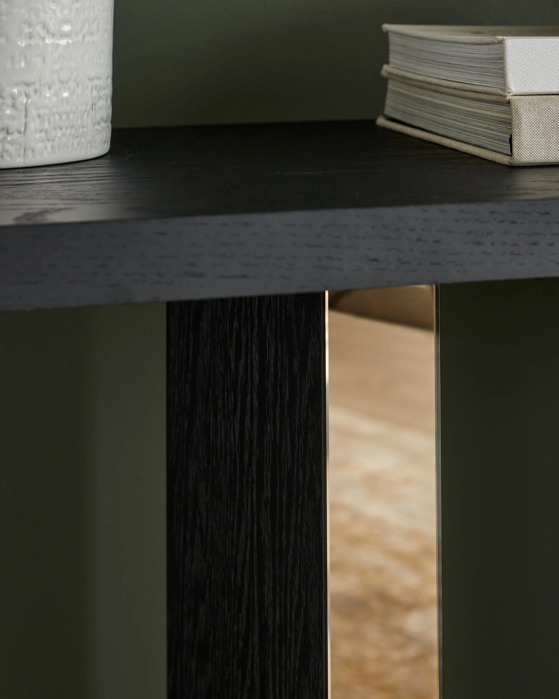 Holland black ash console table - Image 7