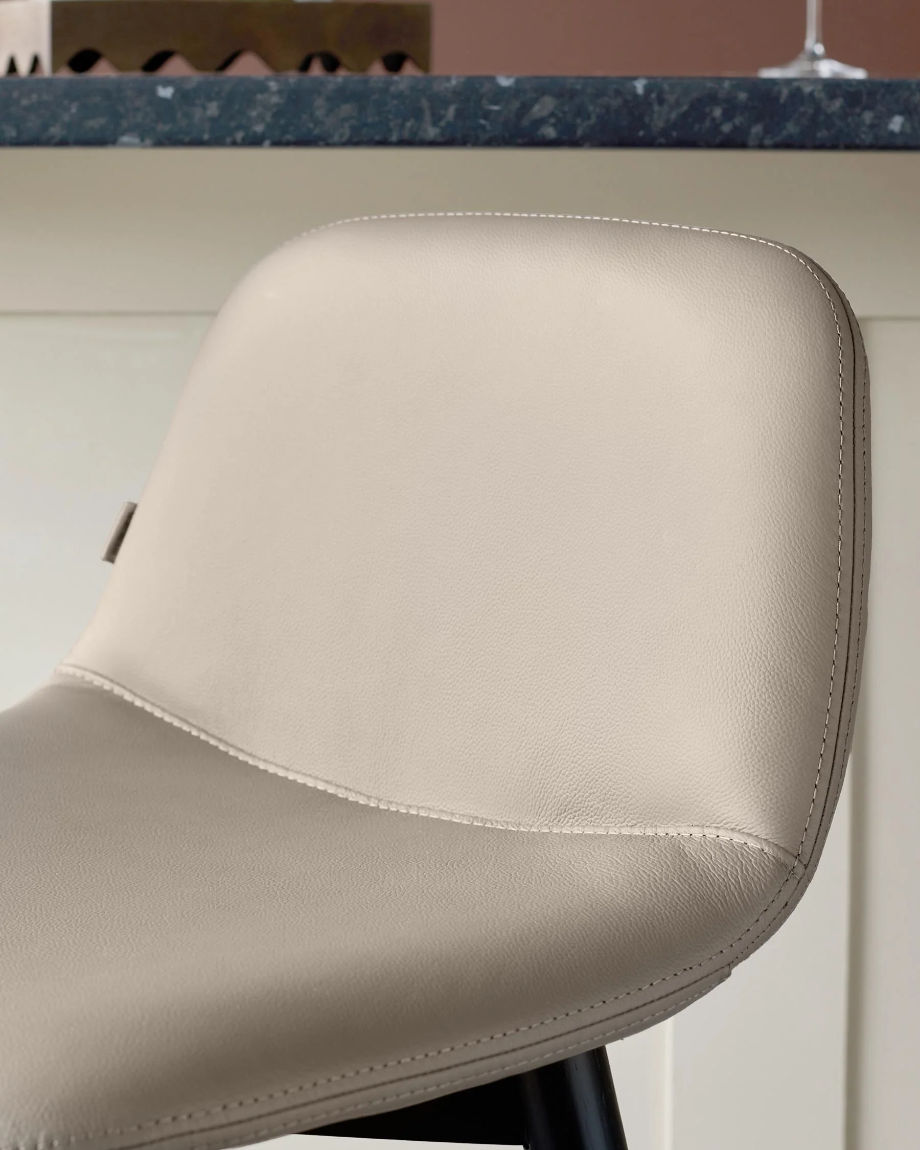 Hudson natural leather bar stool - Image 6