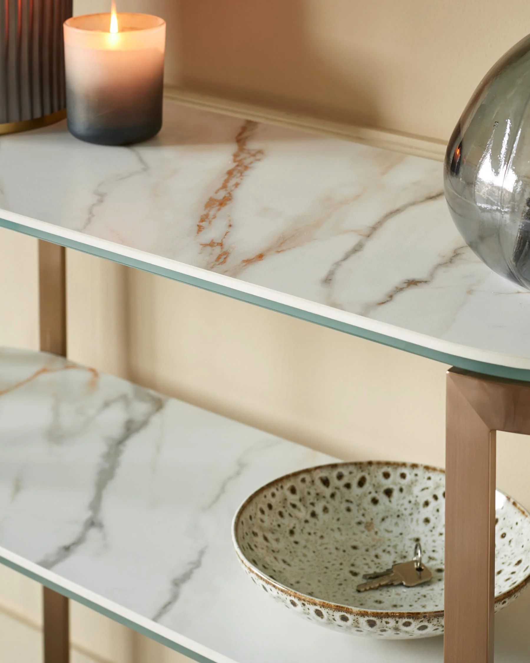 Isla natural ceramic console table - Image 4