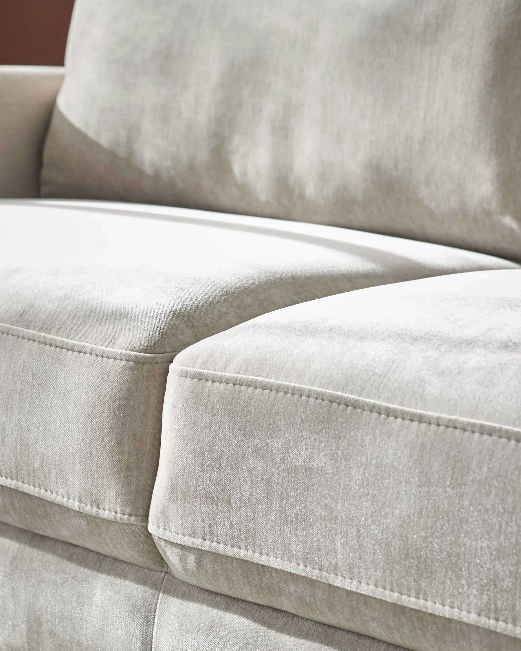 Jacob light grey fabric 3 seater sofa - Image 7
