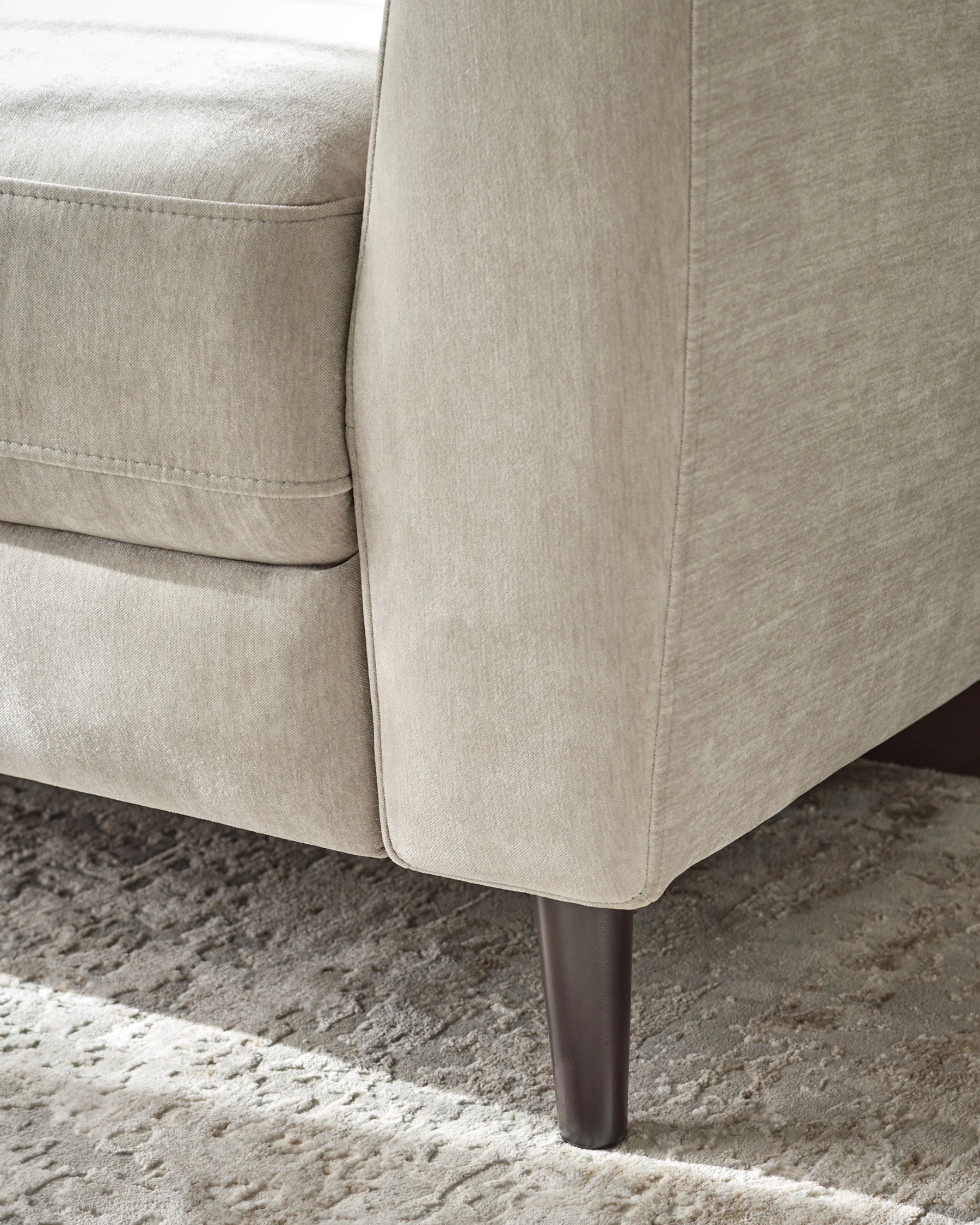 Jacob light grey fabric 3 seater sofa - Image 8