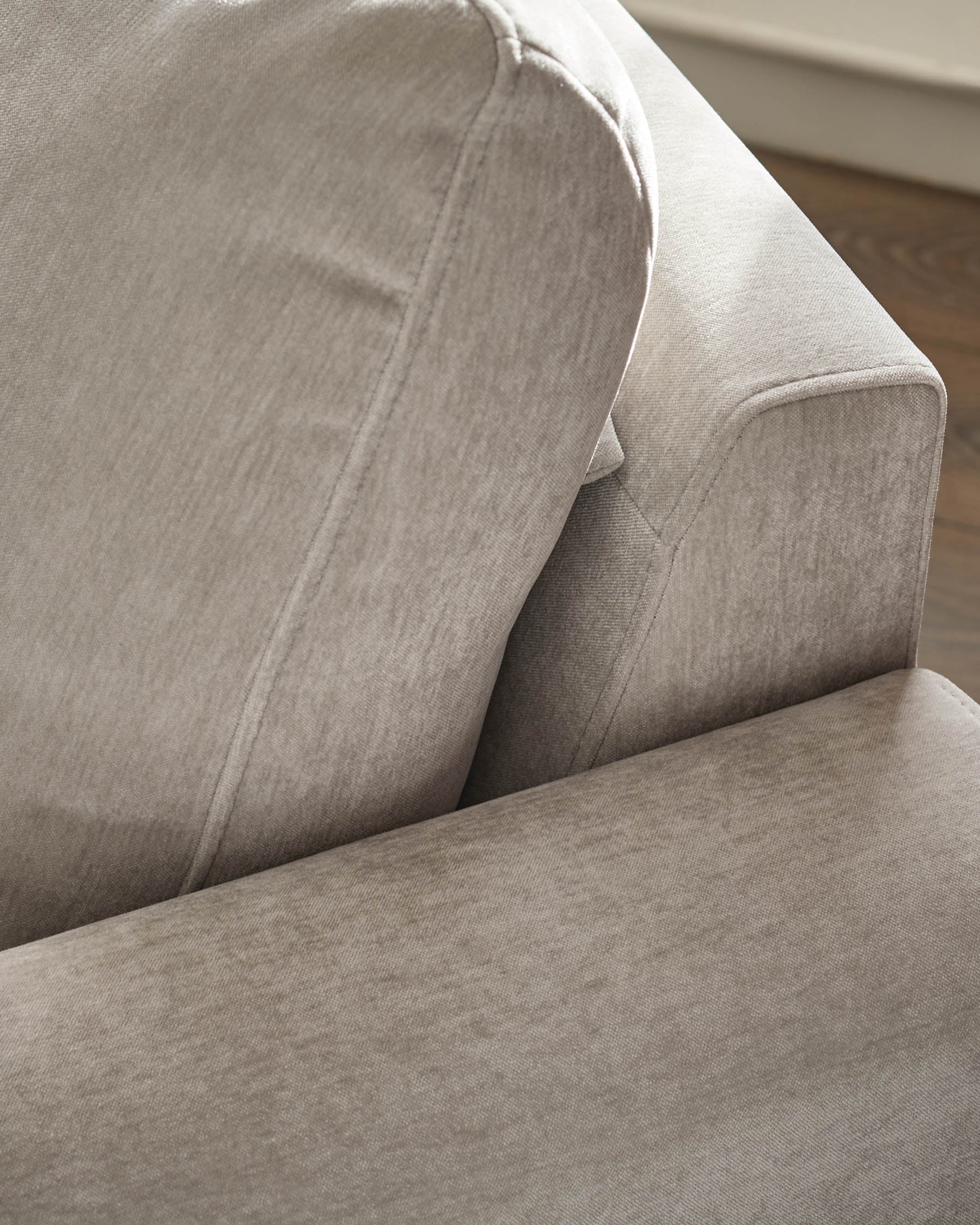 Jacob light grey fabric armchair - Image 5