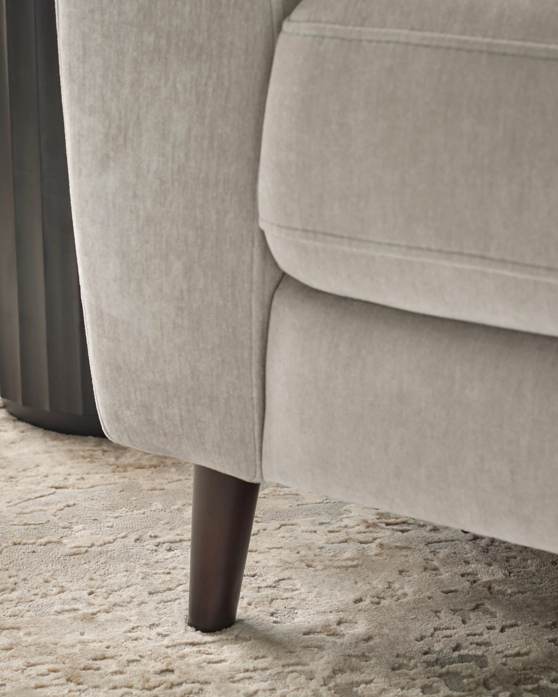 Jacob light grey fabric armchair - Image 7