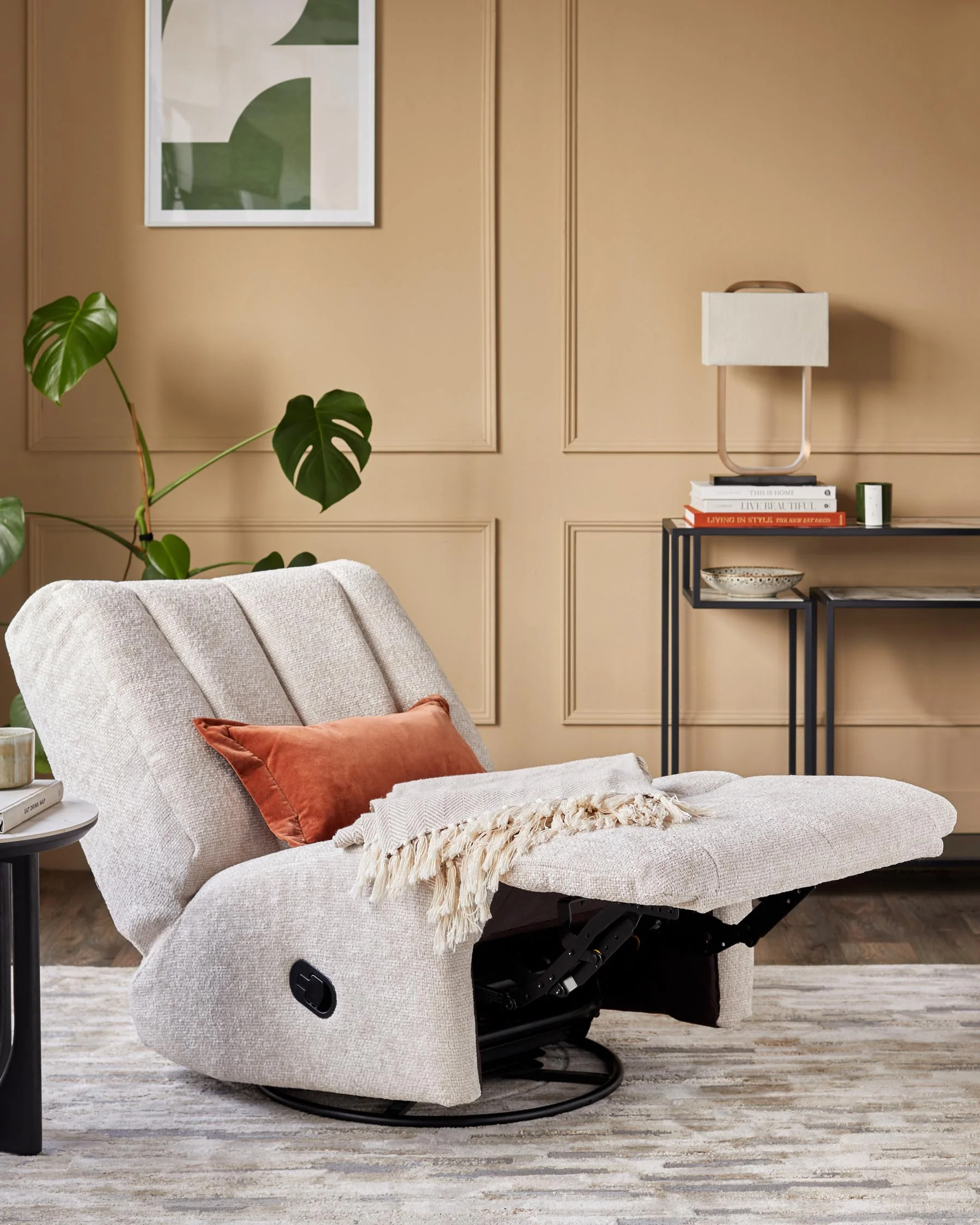Jayla Natural Chunky Weave Rocking Swivel Recliner - Image 2