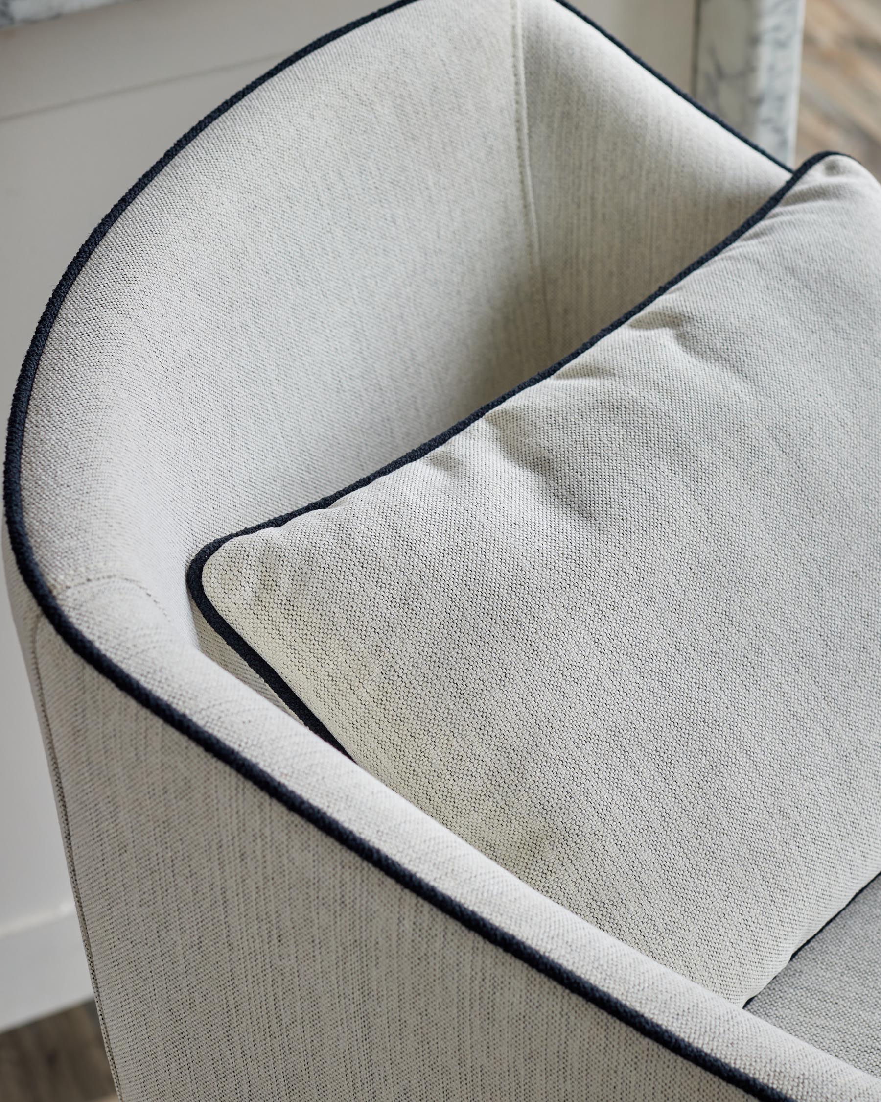 Julep ivory dual tone fabric bar stool - Image 6