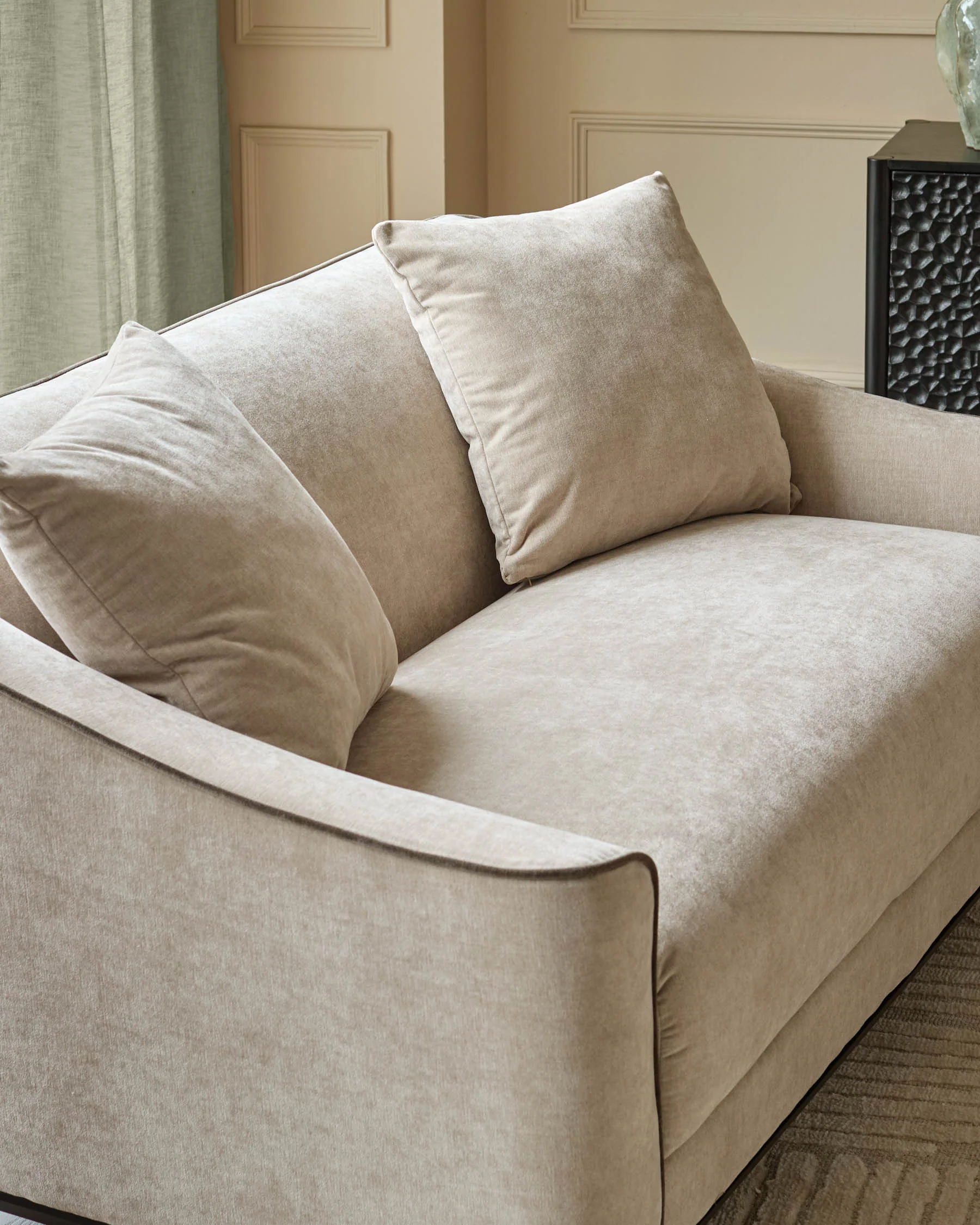 Julep champagne fabric 2 seater sofa - Image 4