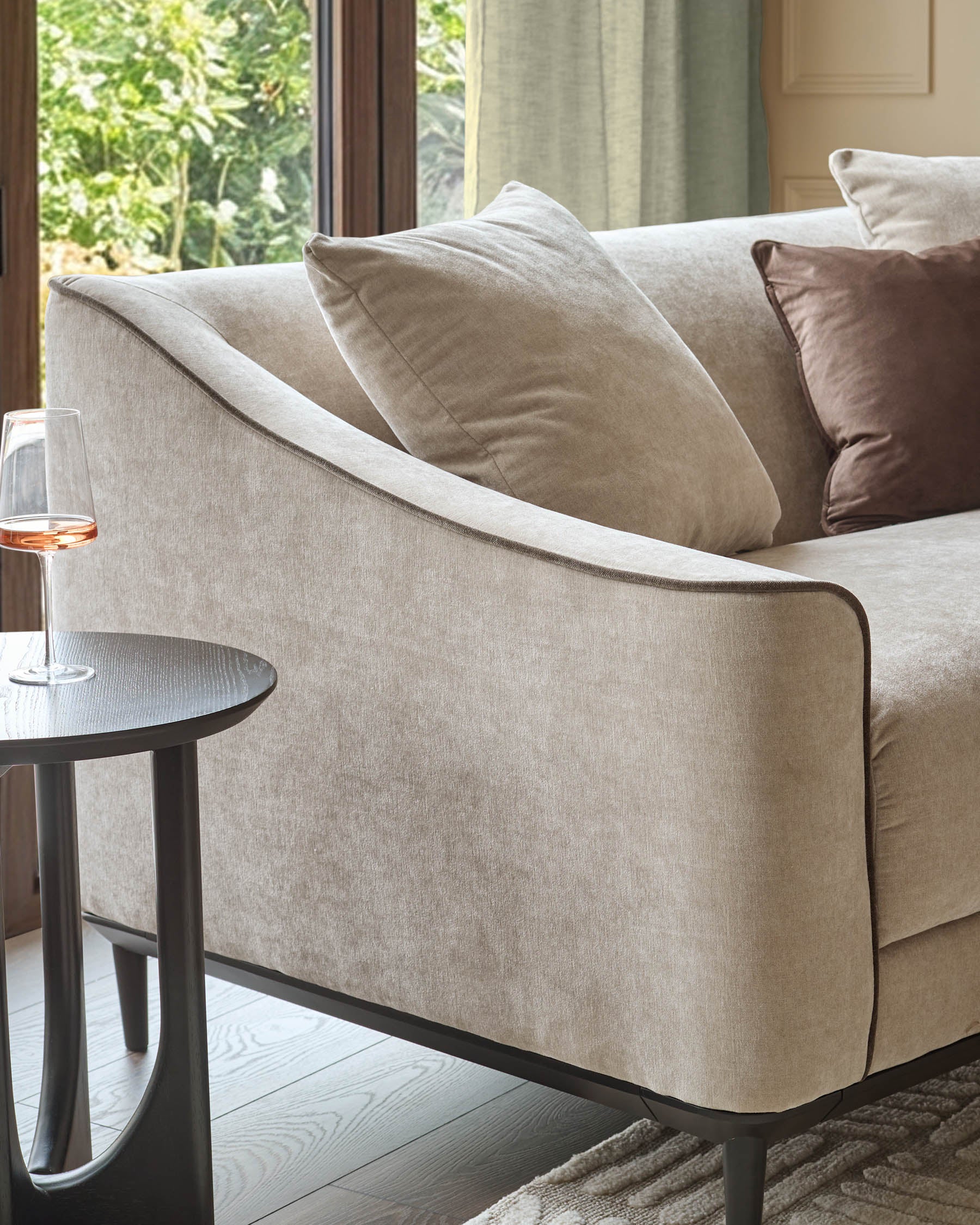 Julep champagne fabric 2 seater sofa - Image 7