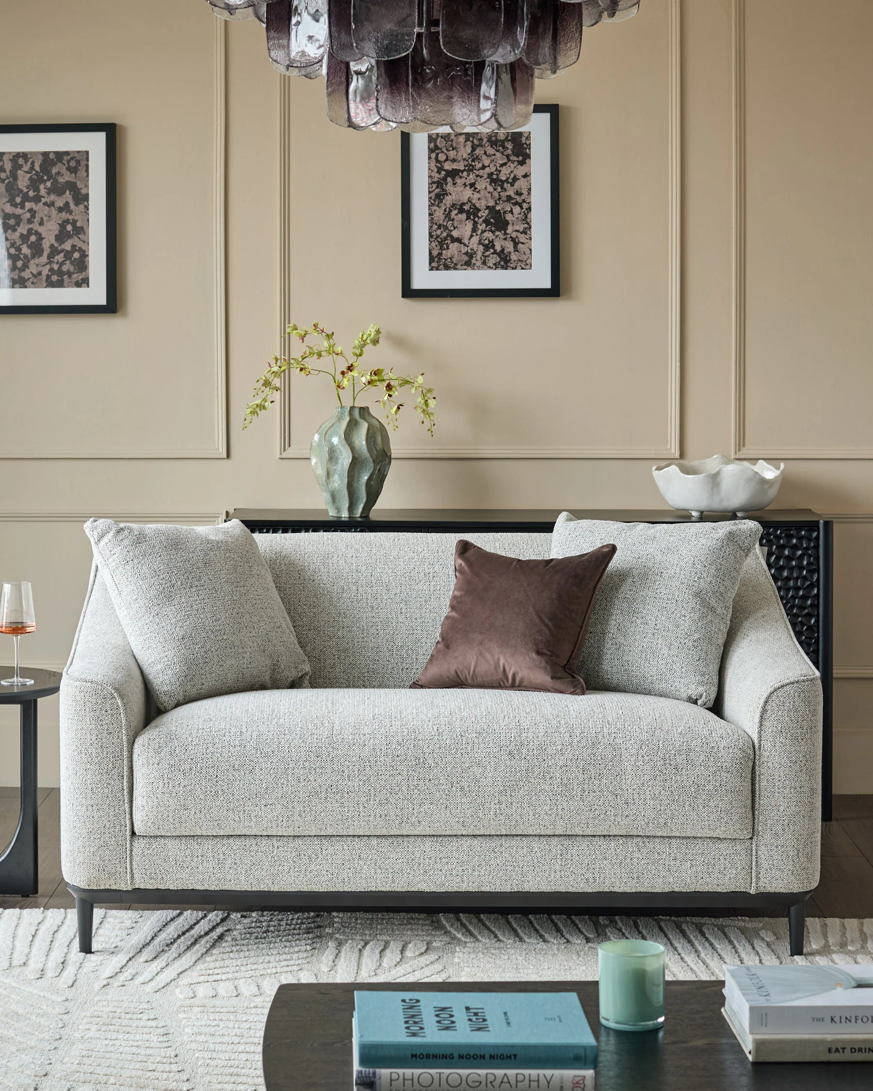 Julep grey fabric 2 seater sofa