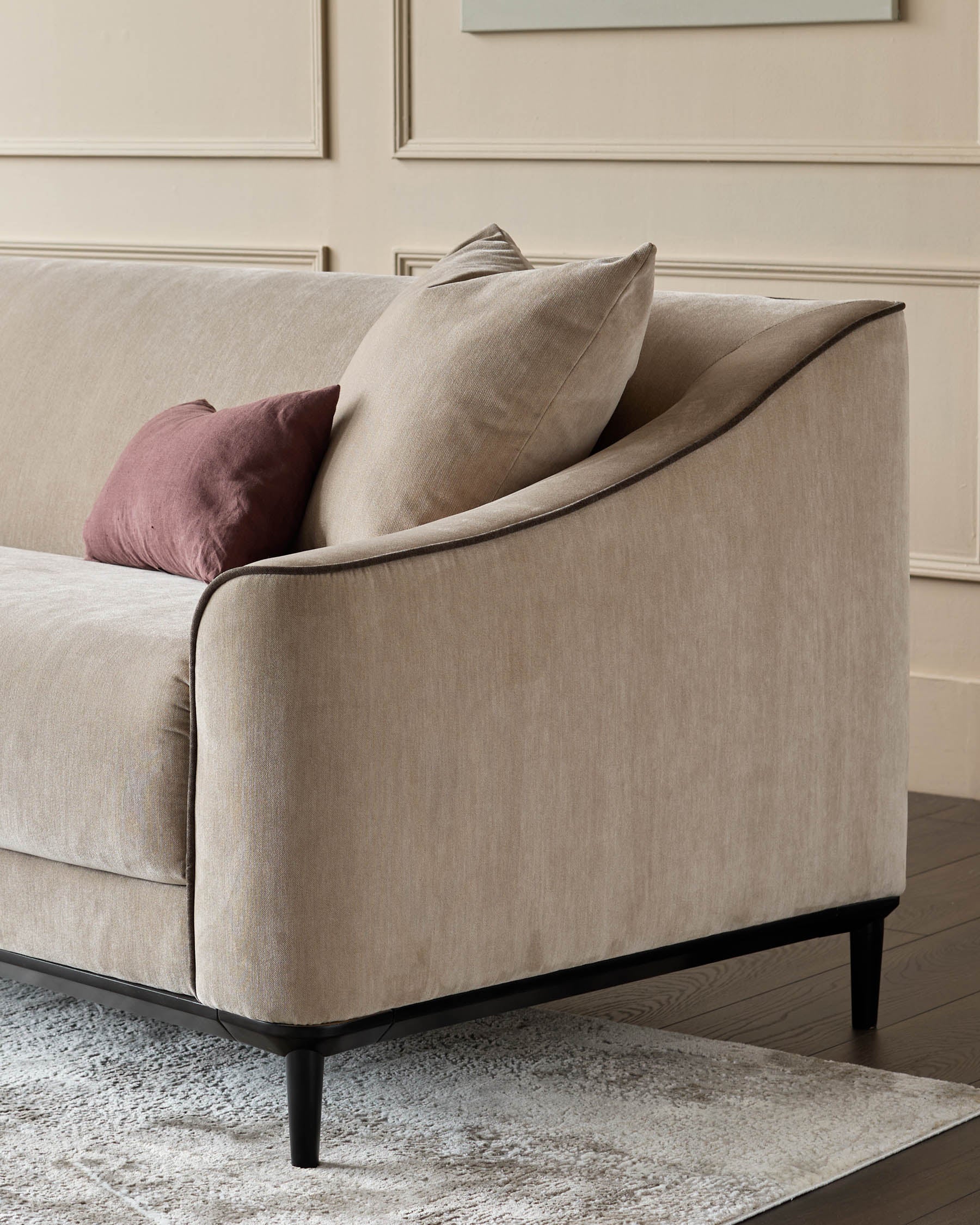 Julep champagne fabric 3 seater sofa - Image 3