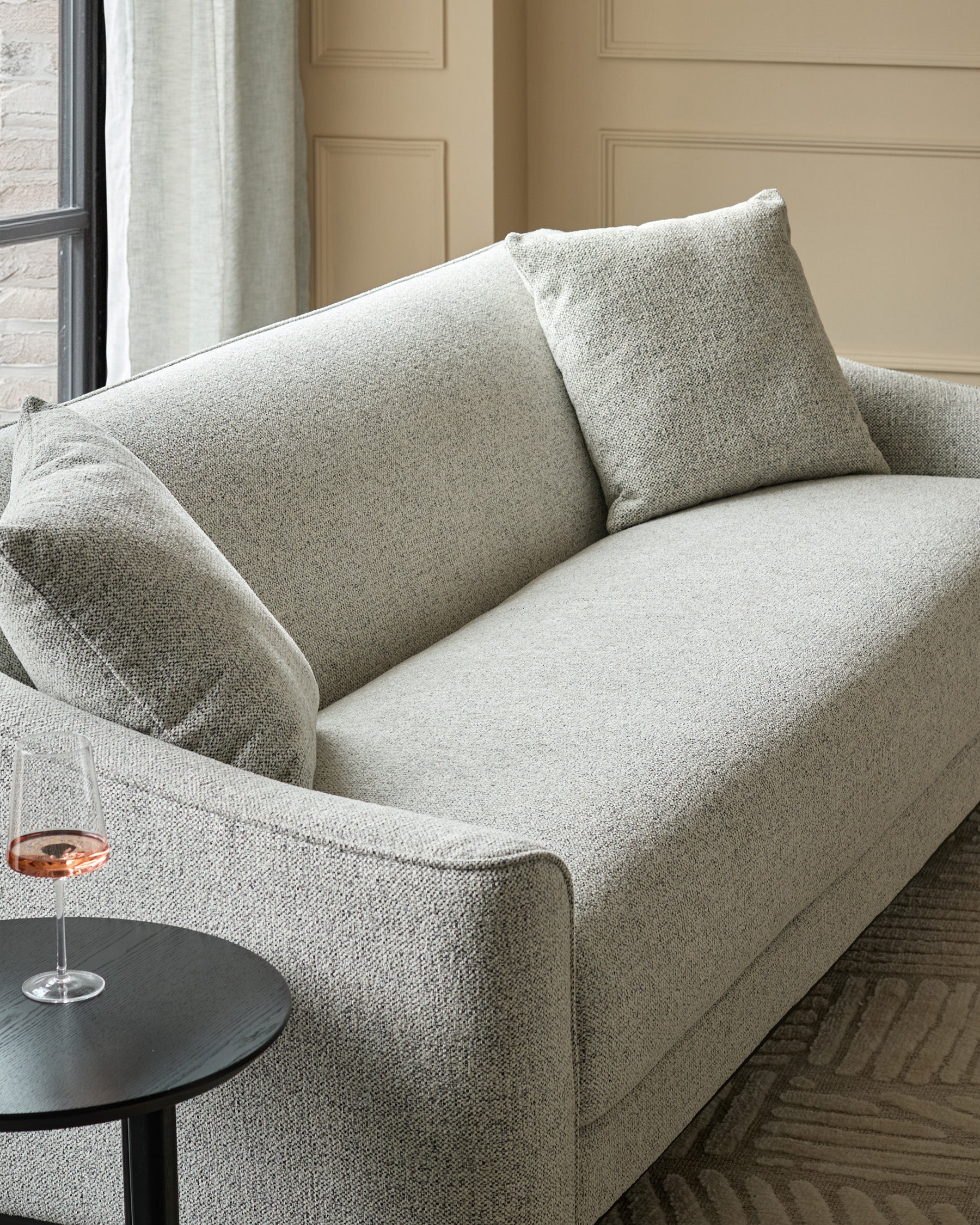Julep grey fabric 3 seater sofa - Image 10