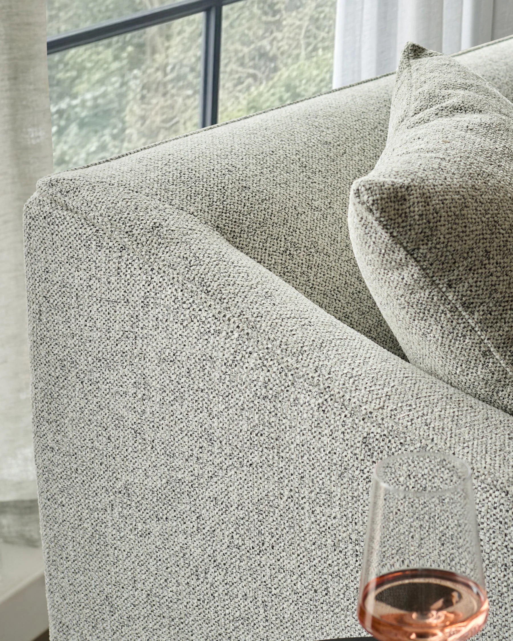 Julep grey fabric 3 seater sofa - Image 12