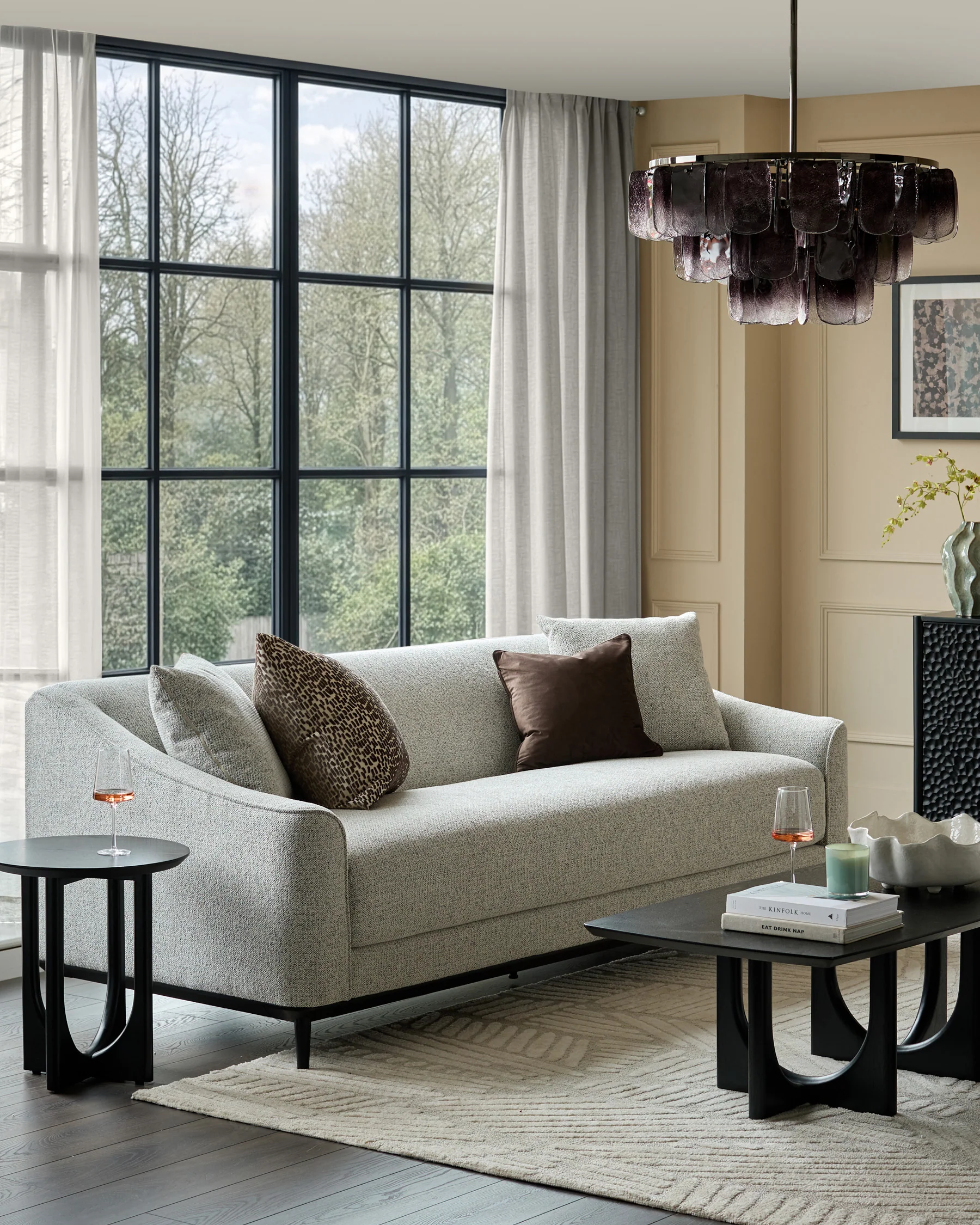 Julep grey fabric 3 seater sofa - Image 2