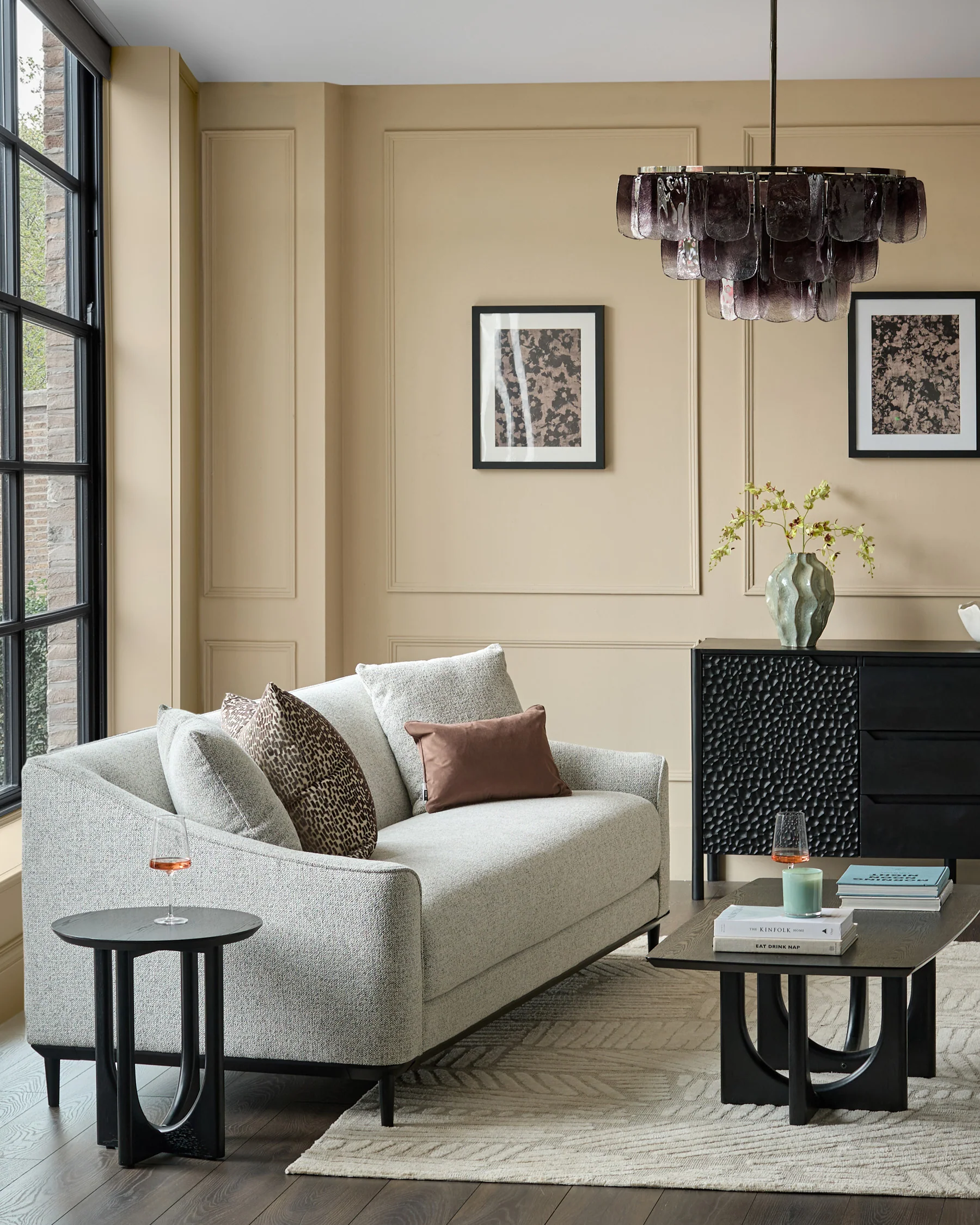 Julep grey fabric 3 seater sofa - Image 4