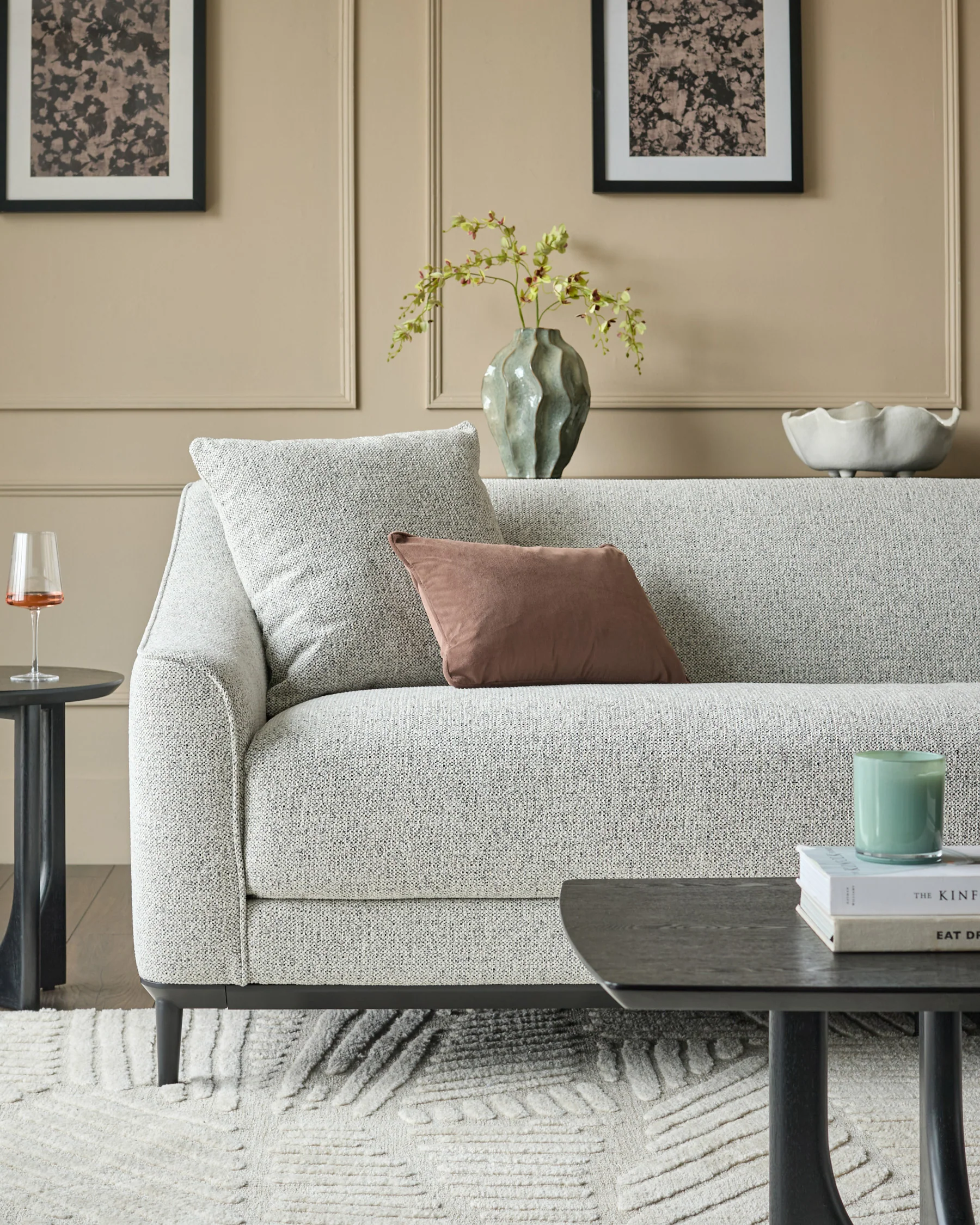 Julep grey fabric 3 seater sofa - Image 7