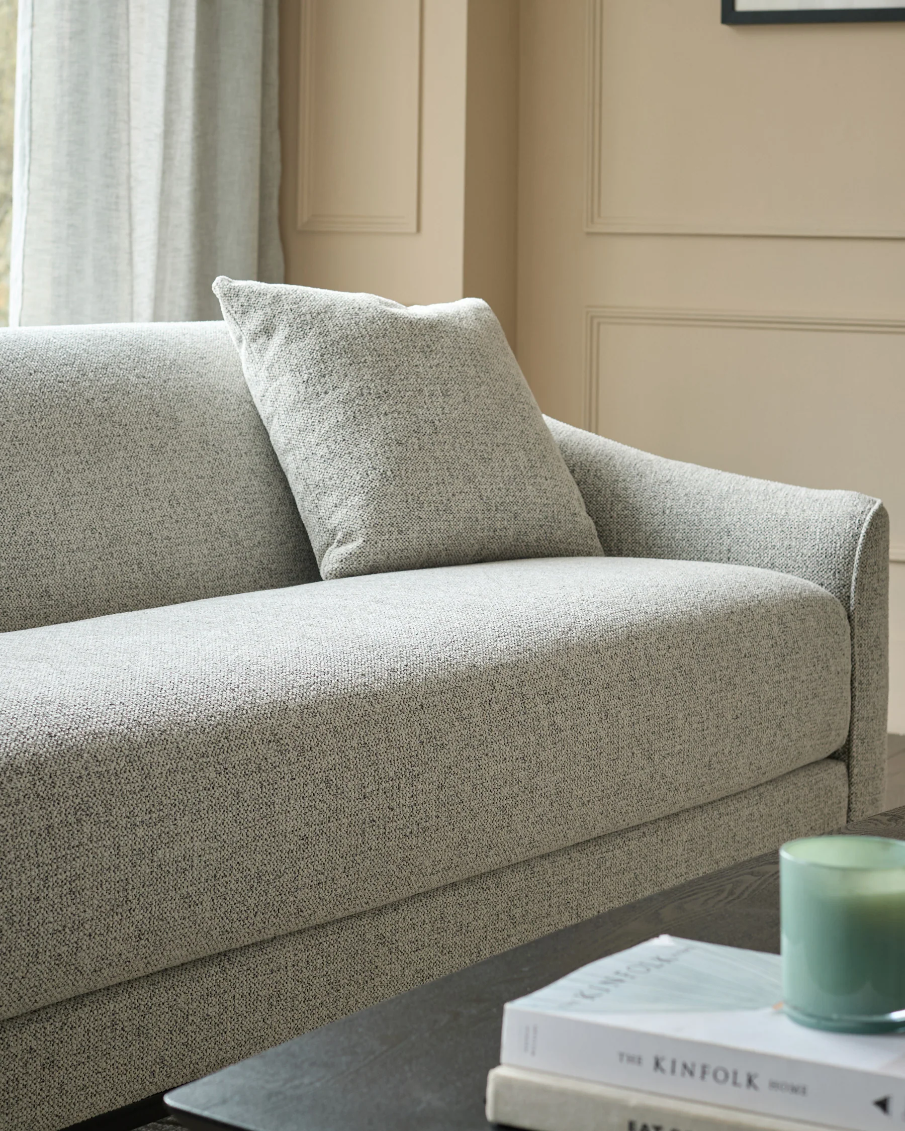 Julep grey fabric 2 seater sofa - Image 6