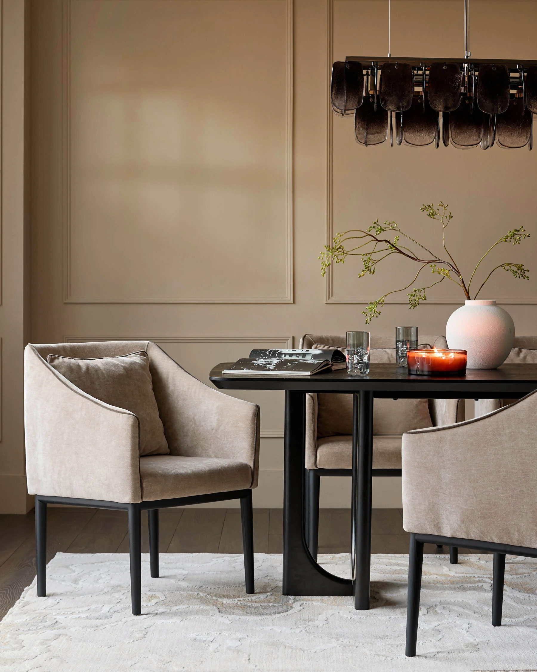 Julep champagne fabric dining chair - Image 4