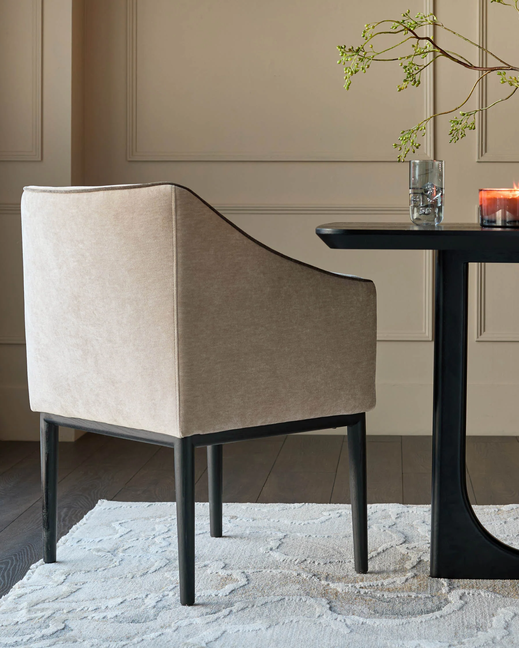 Julep champagne fabric dining chair - Image 6