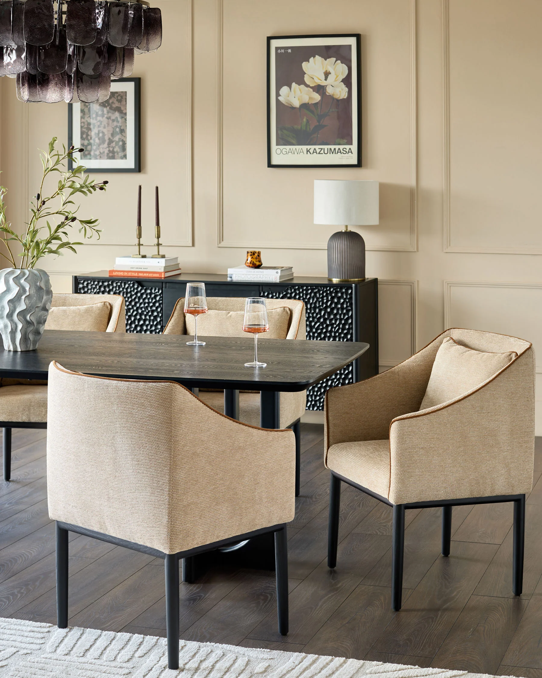 Julep honey fabric dining chair - Image 3