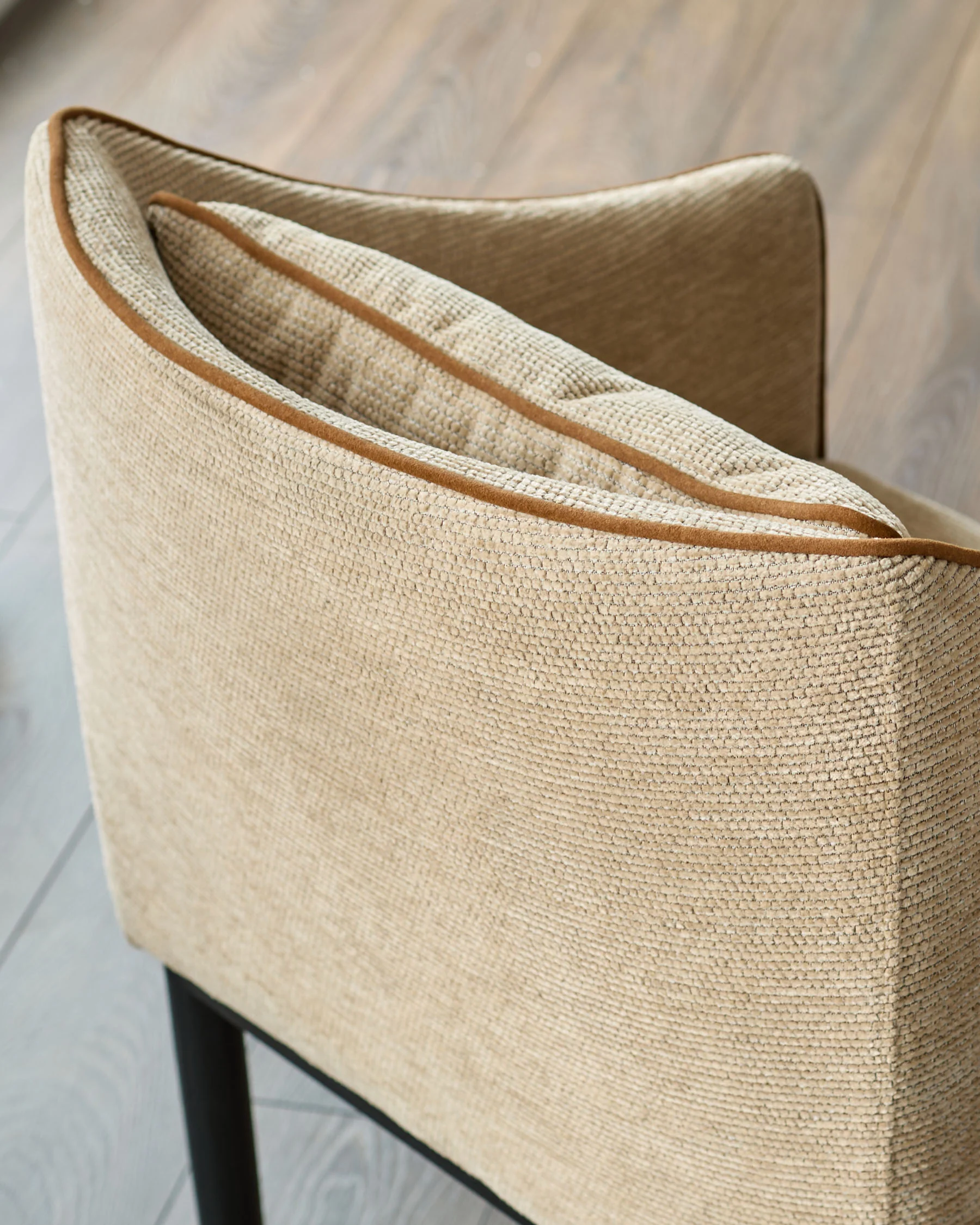 Julep honey fabric dining chair - Image 4
