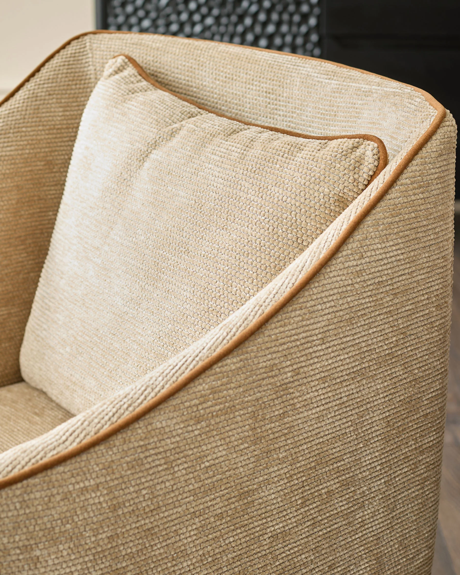 Julep honey fabric dining chair - Image 9