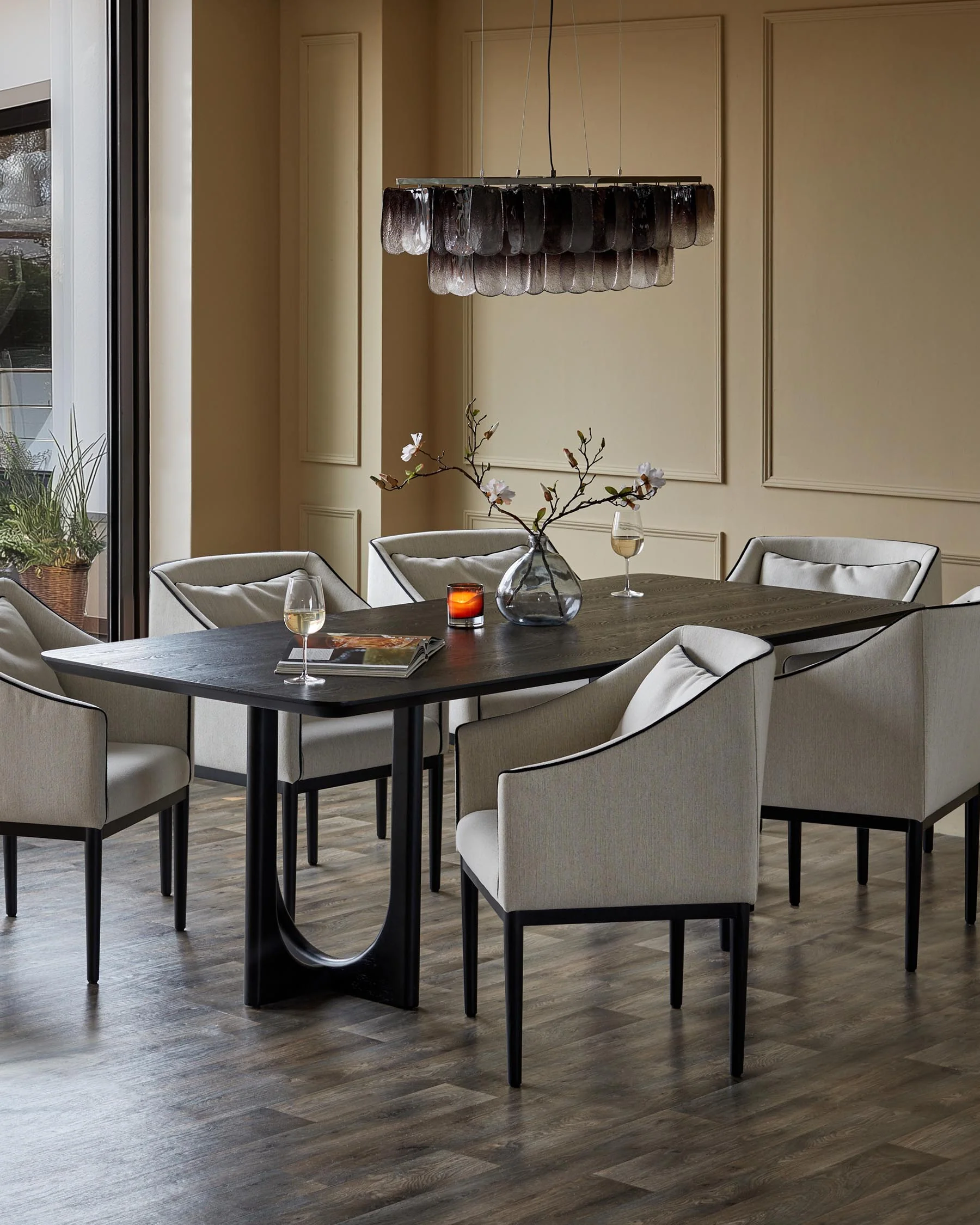Julep ivory dual tone fabric dining chair - Image 2