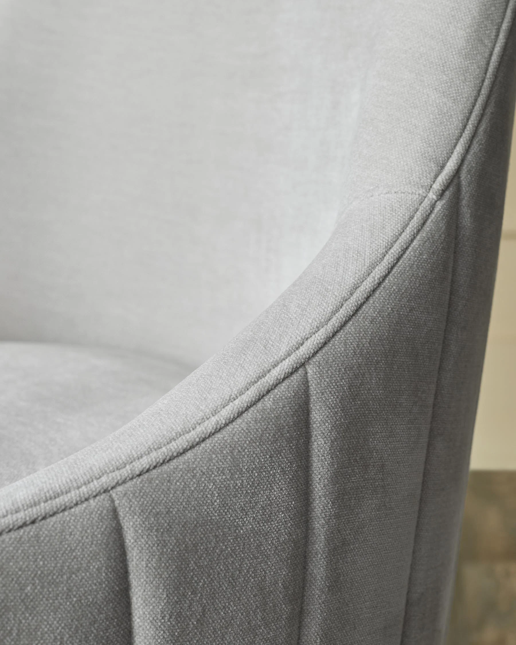 Juliana natural grey fabric dining chair - Image 4