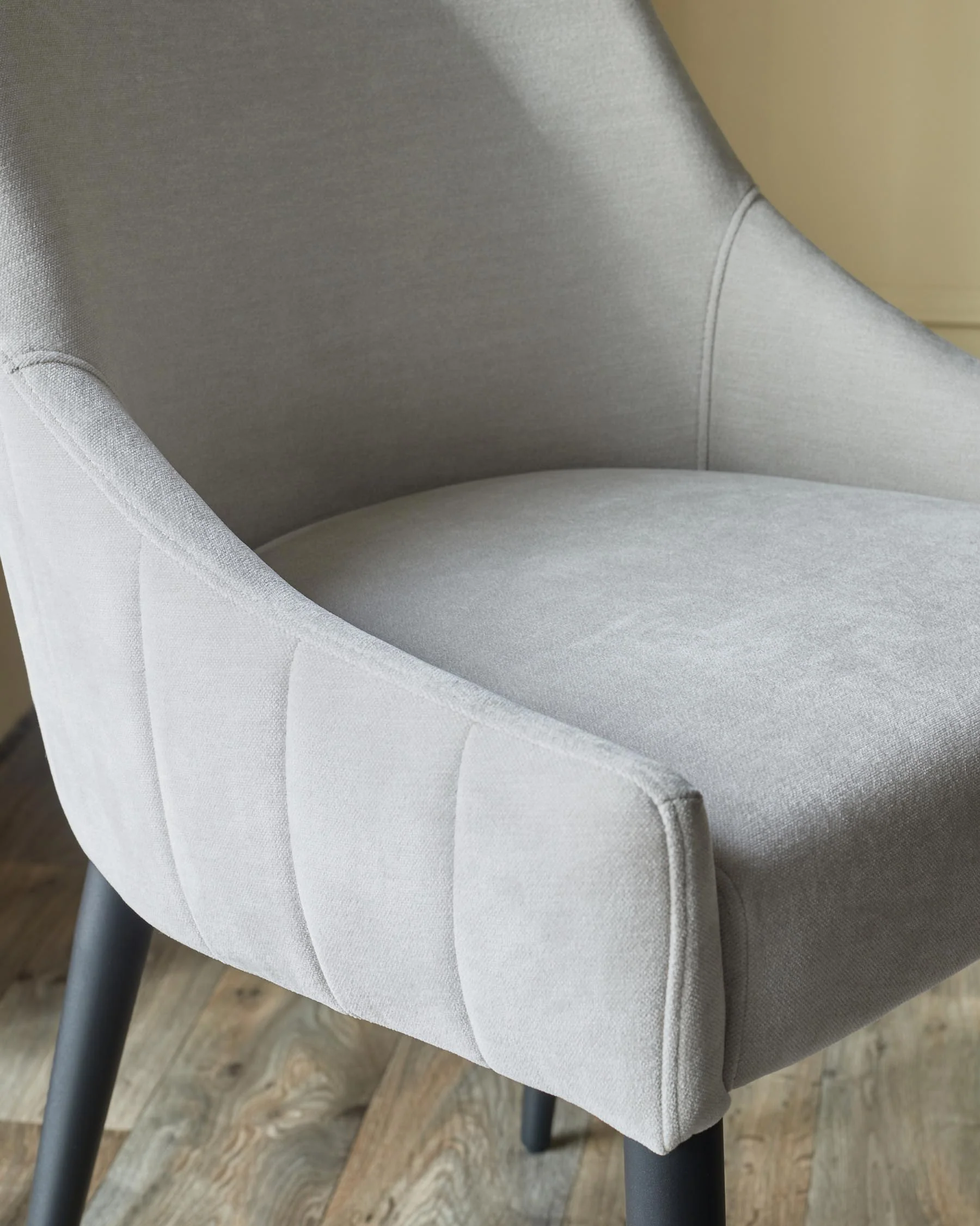 Juliana natural grey fabric dining chair - Image 7