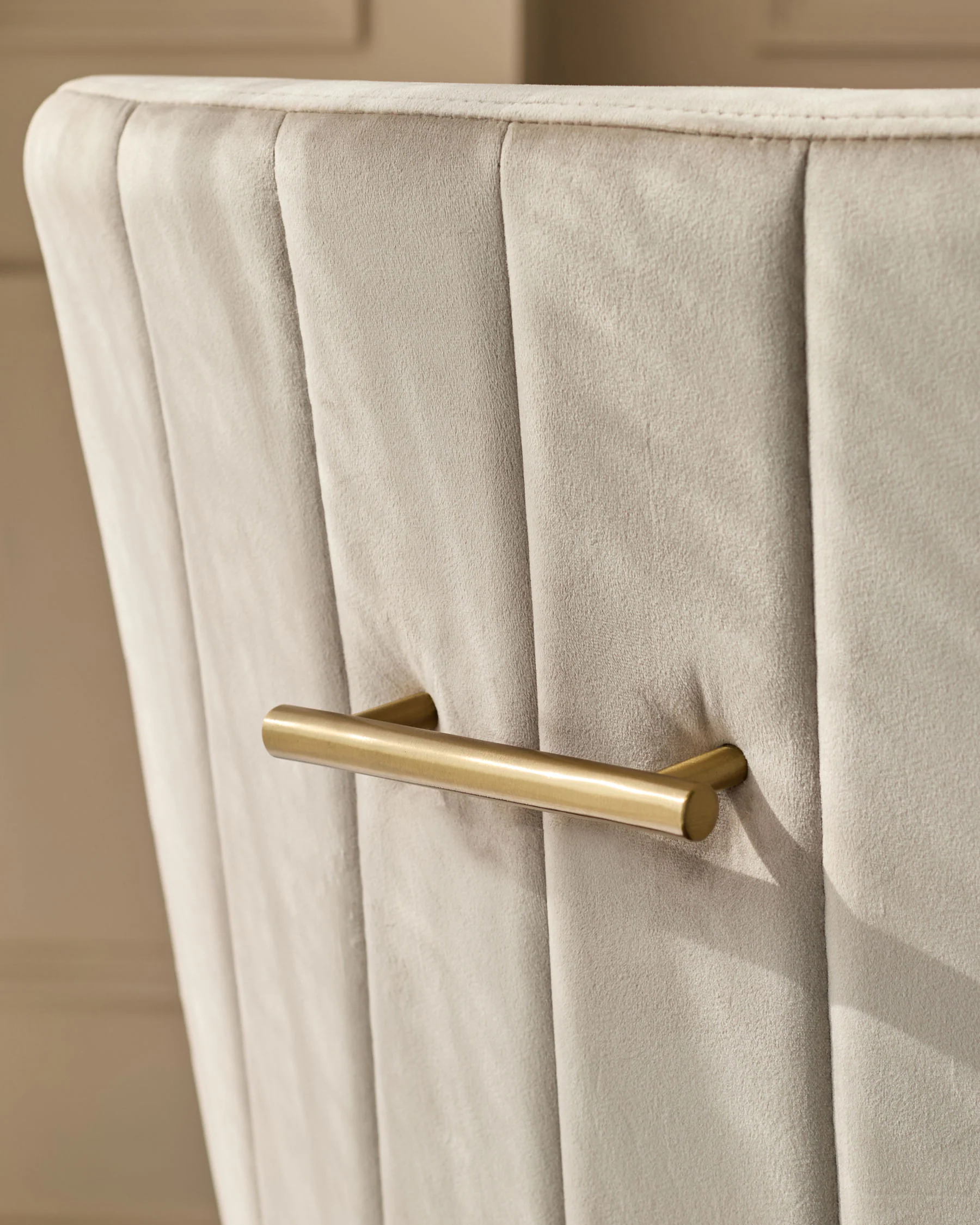 Juliana champagne velvet dining chair - Image 3