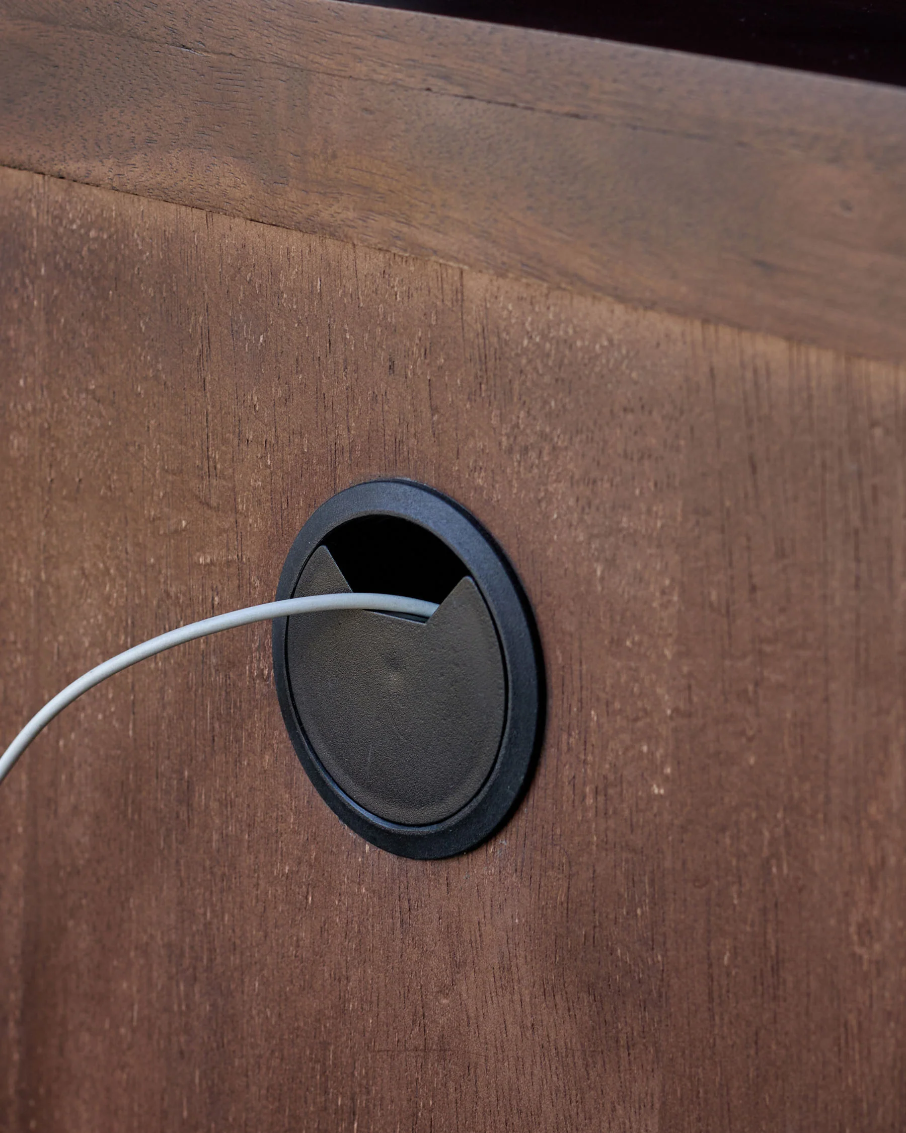 Juniper dark wood bedside table - Image 4