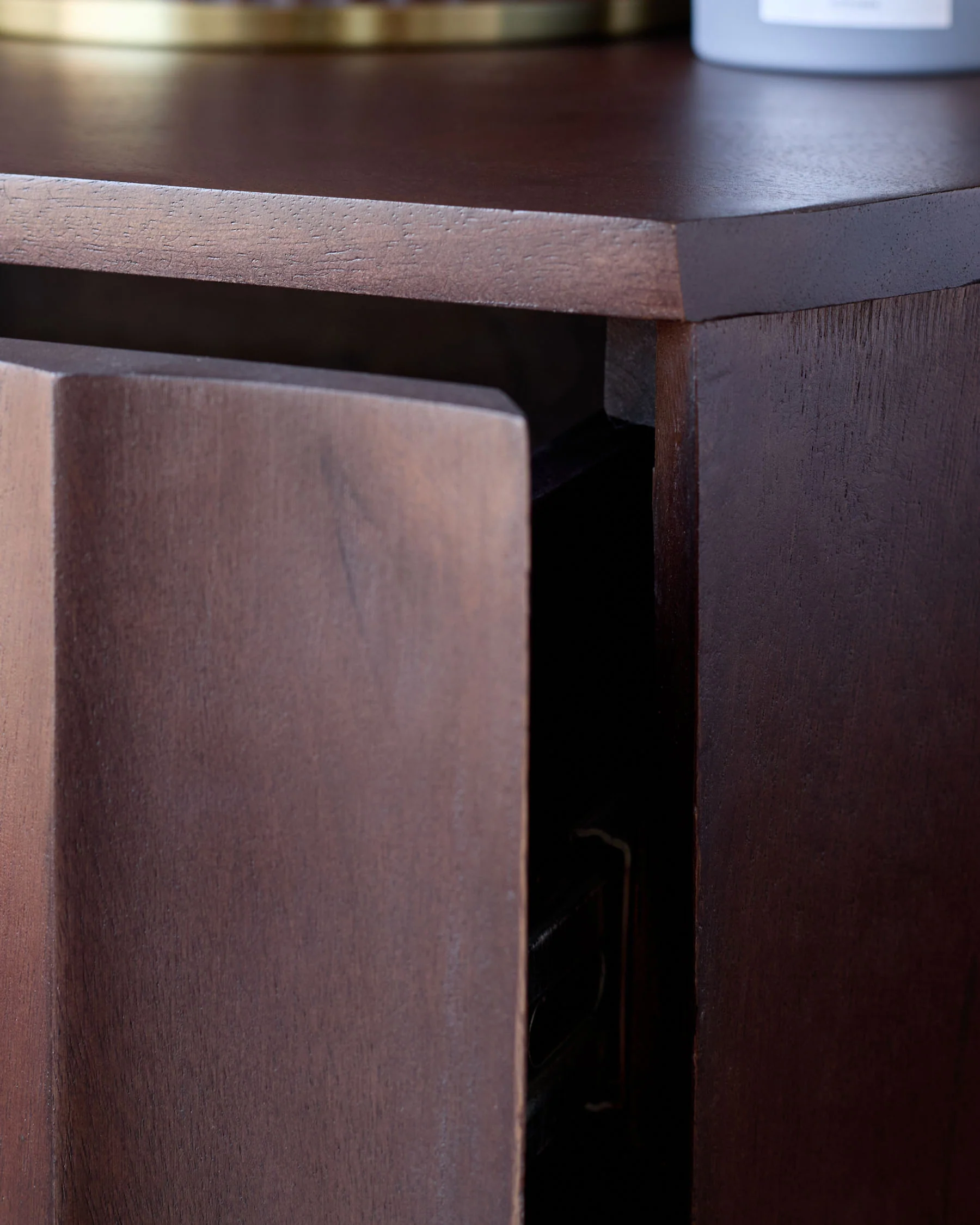 Juniper dark wood bedside table - Image 7