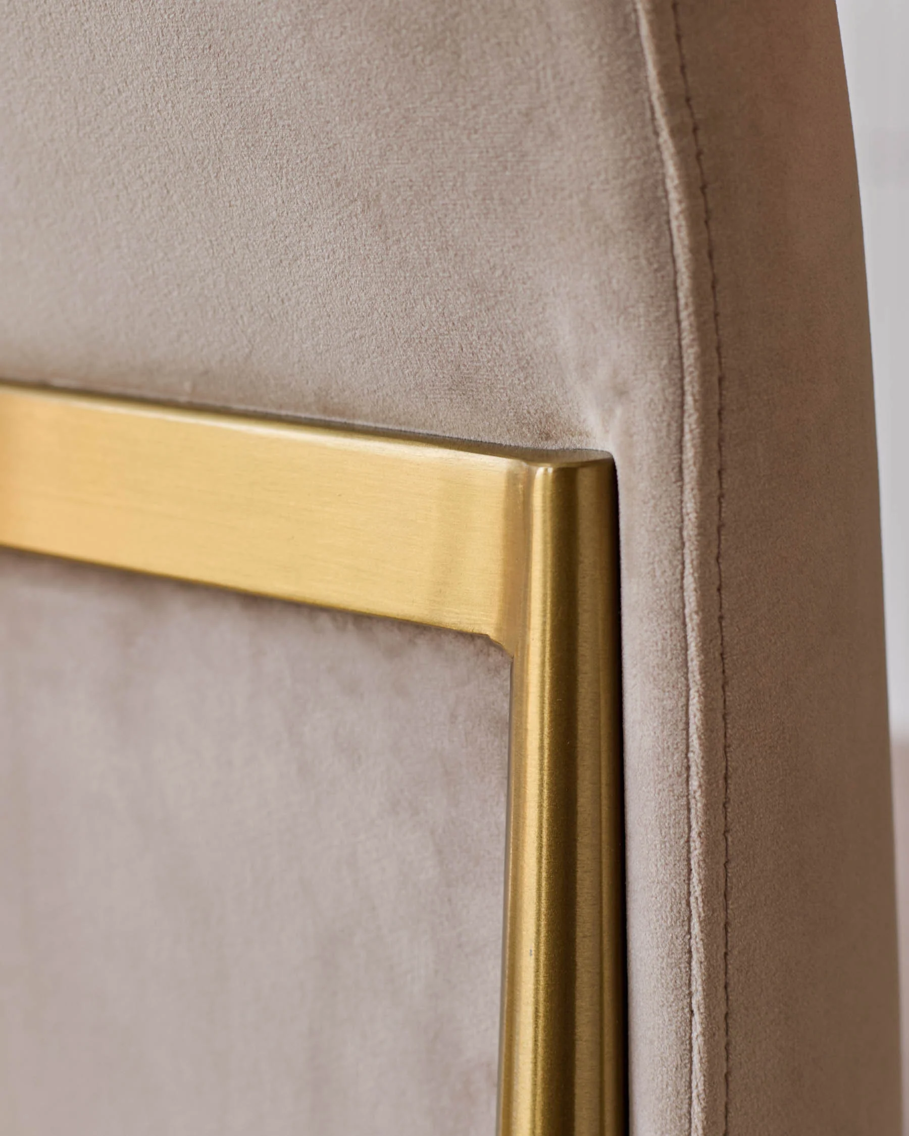 Keira Champagne Velvet Dining Chair - Image 6