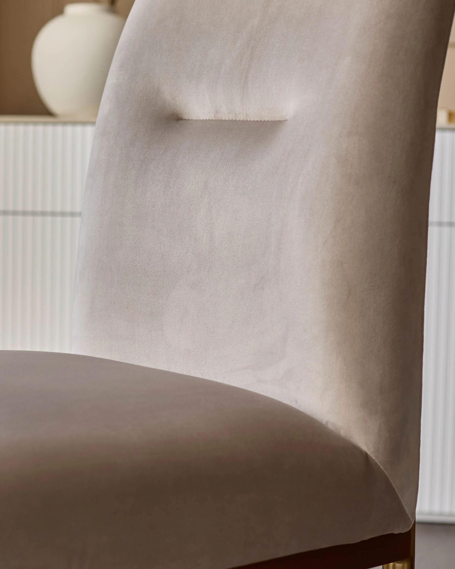 Keira Champagne Velvet Dining Chair - Image 7