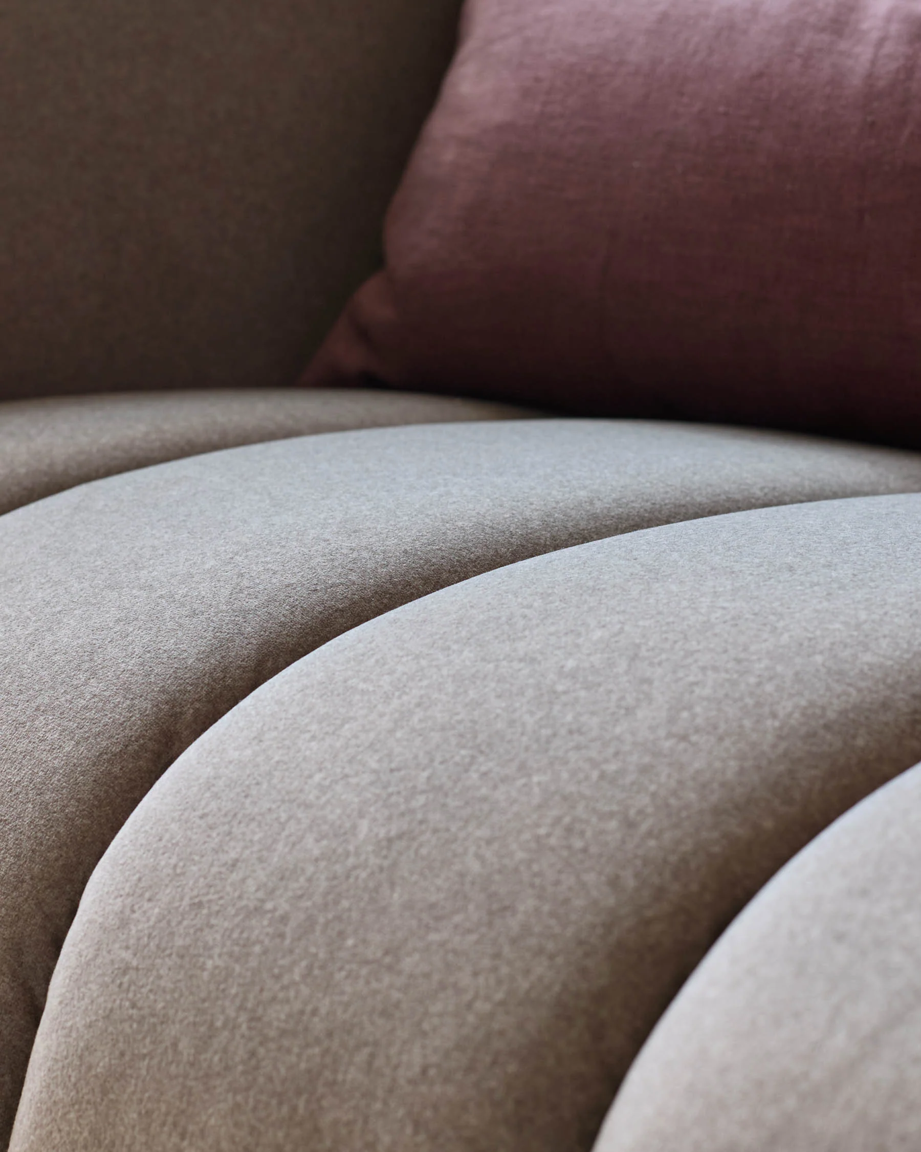 Kendra mocha plush fabric 3 seater sofa - Image 4