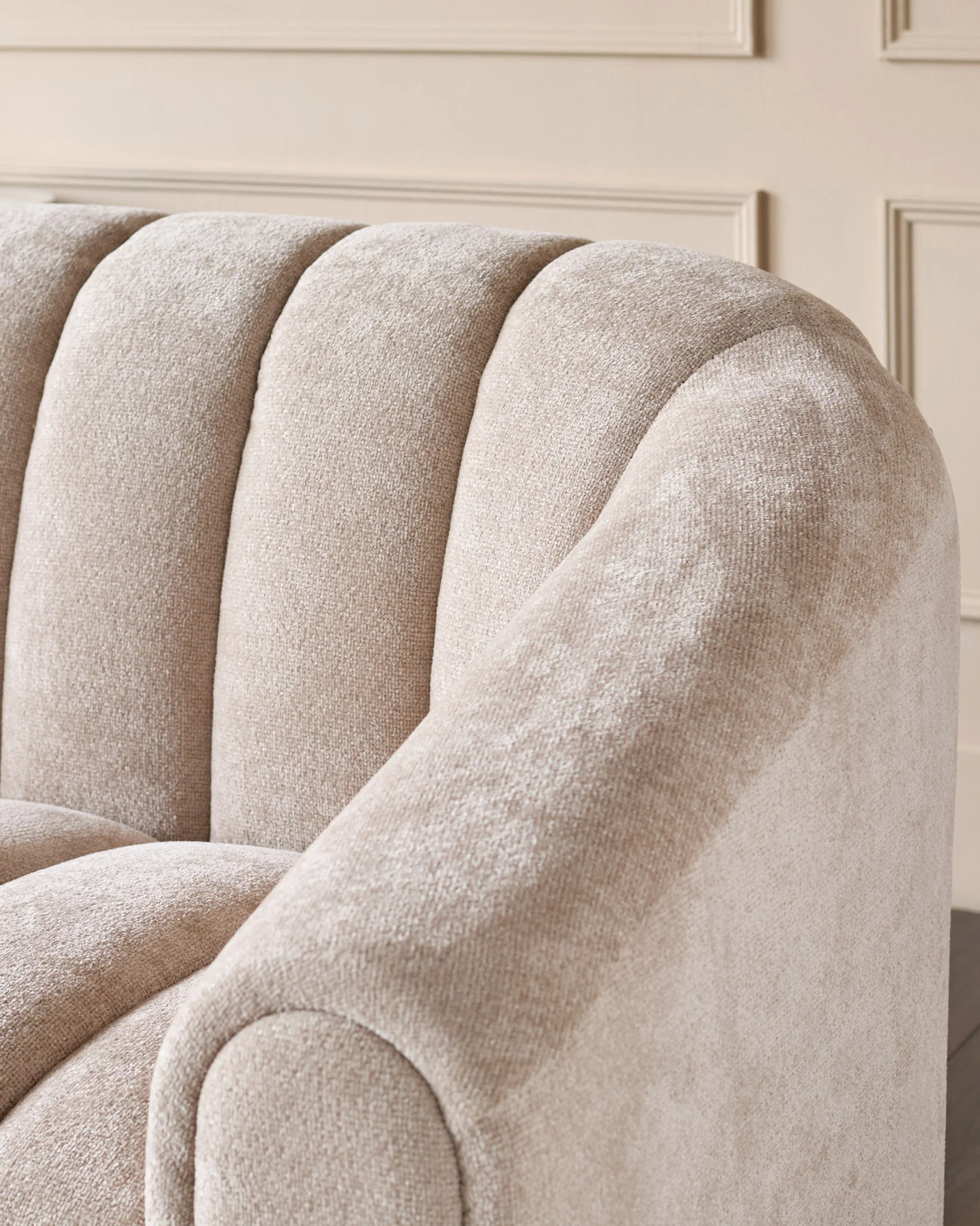 Kendra natural fabric 3 seater sofa - Image 10