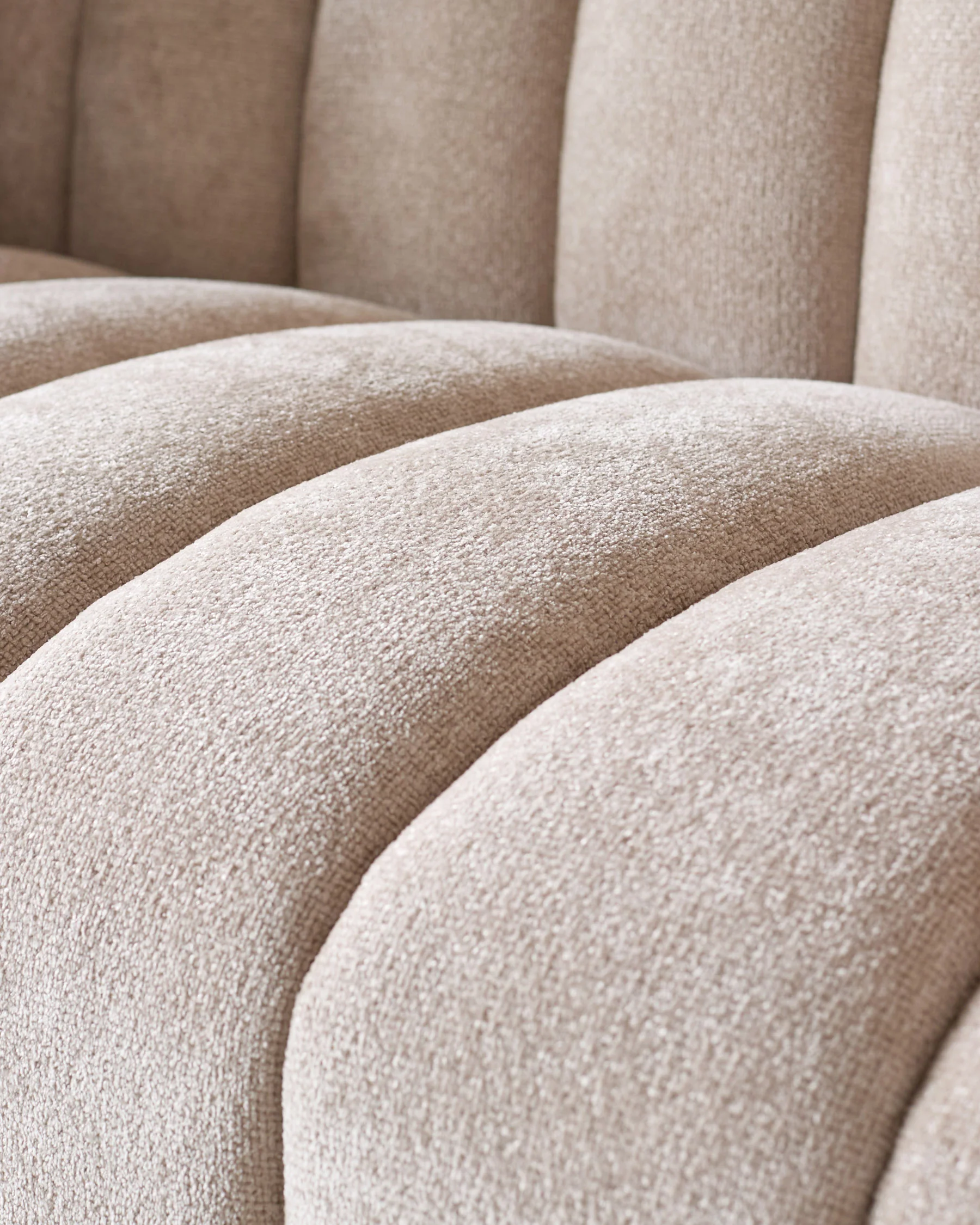 Kendra natural fabric 3 seater sofa - Image 4