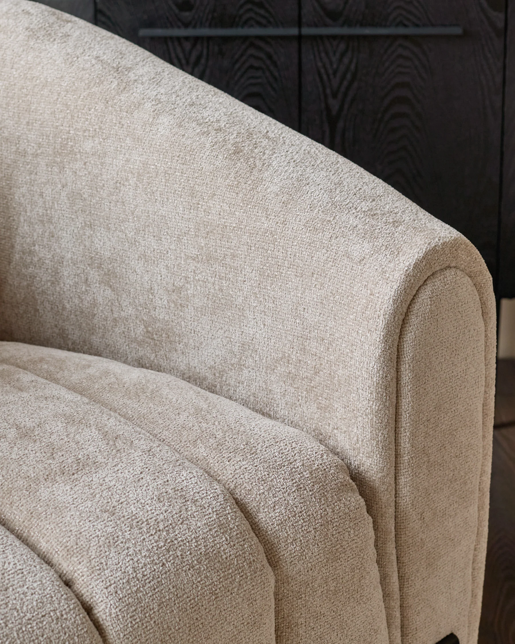 Kendra natural fabric armchair - Image 6