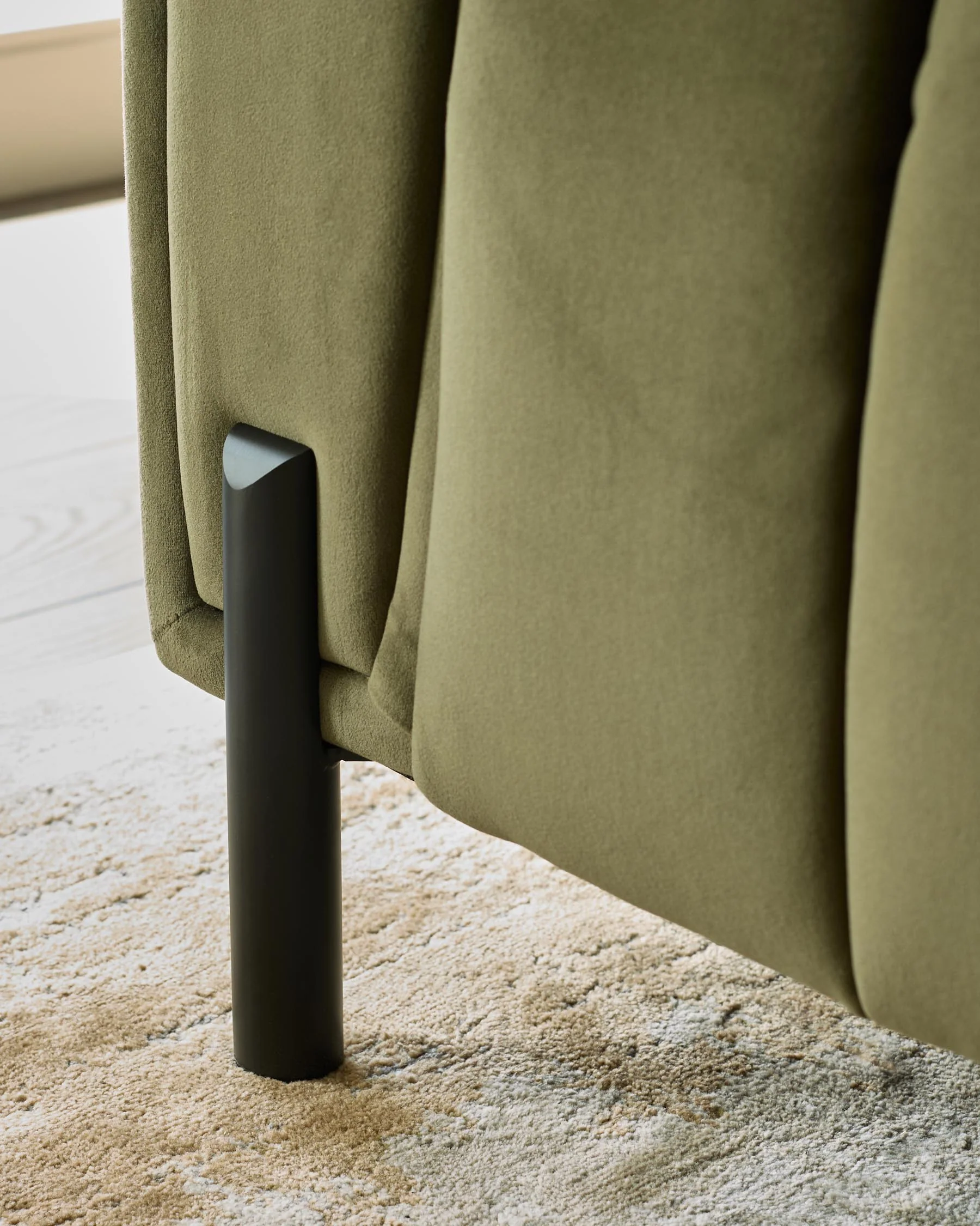 Kendra olive green velvet armchair - Image 6