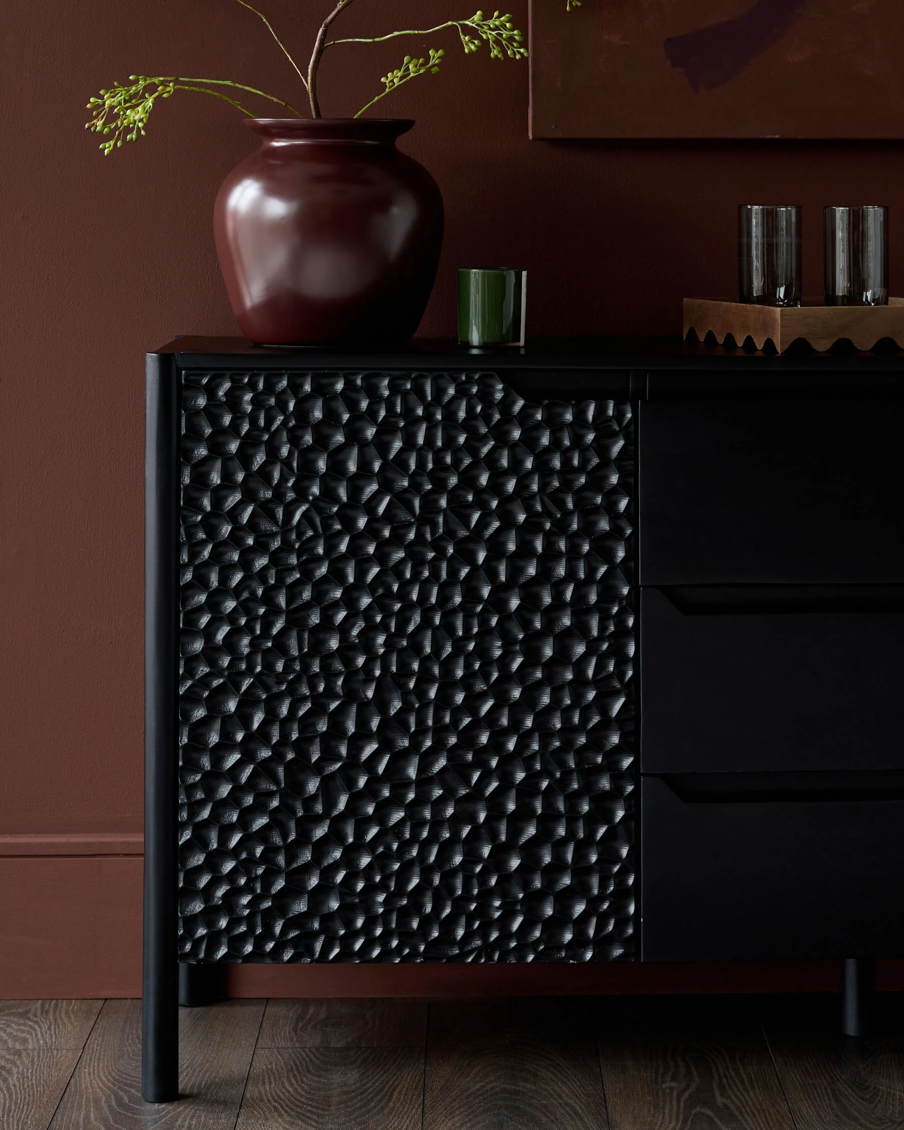 Knox black wood large sideboard - Image 11
