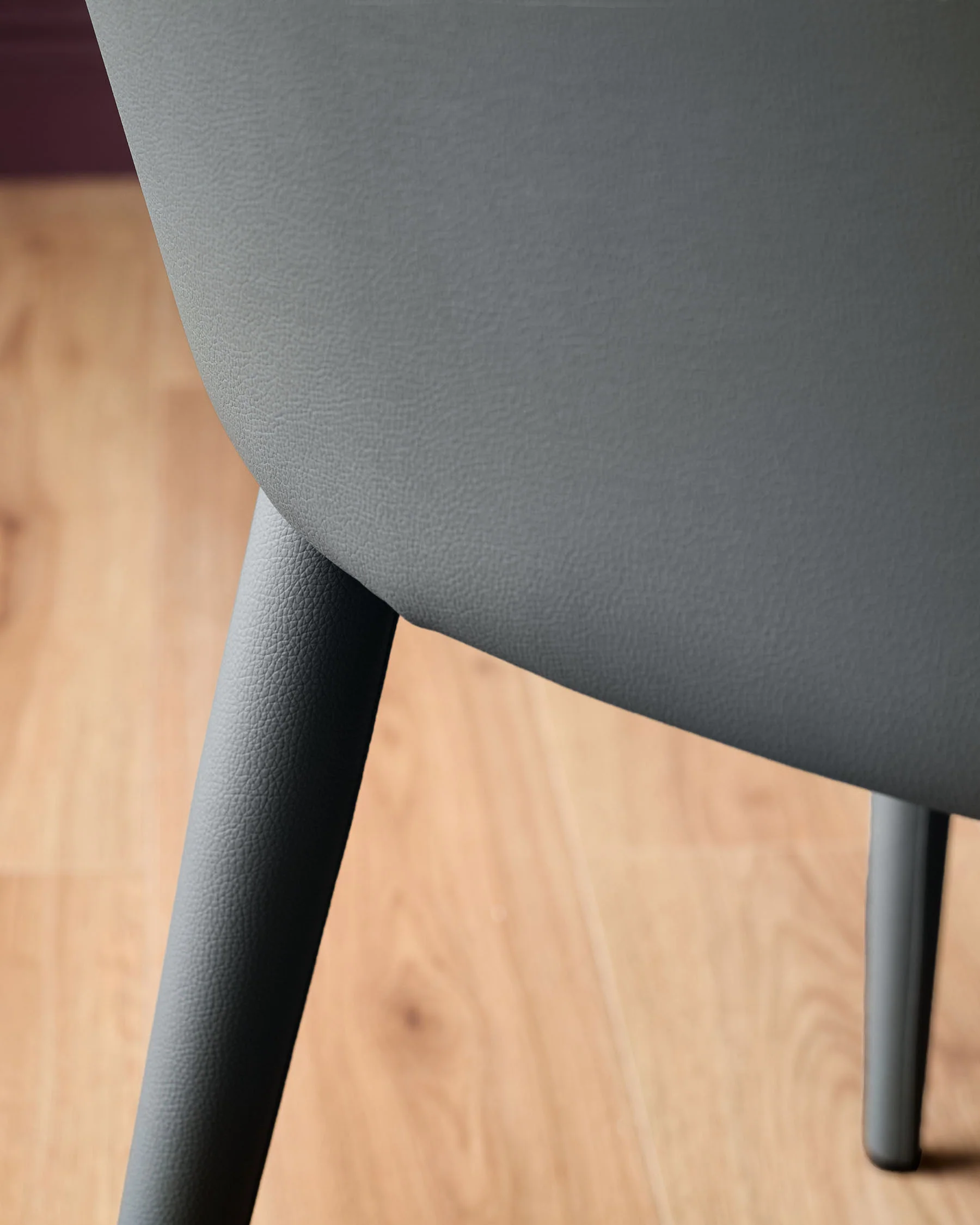 Kyro Dark Grey Faux Leather Dining Chair - Image 4