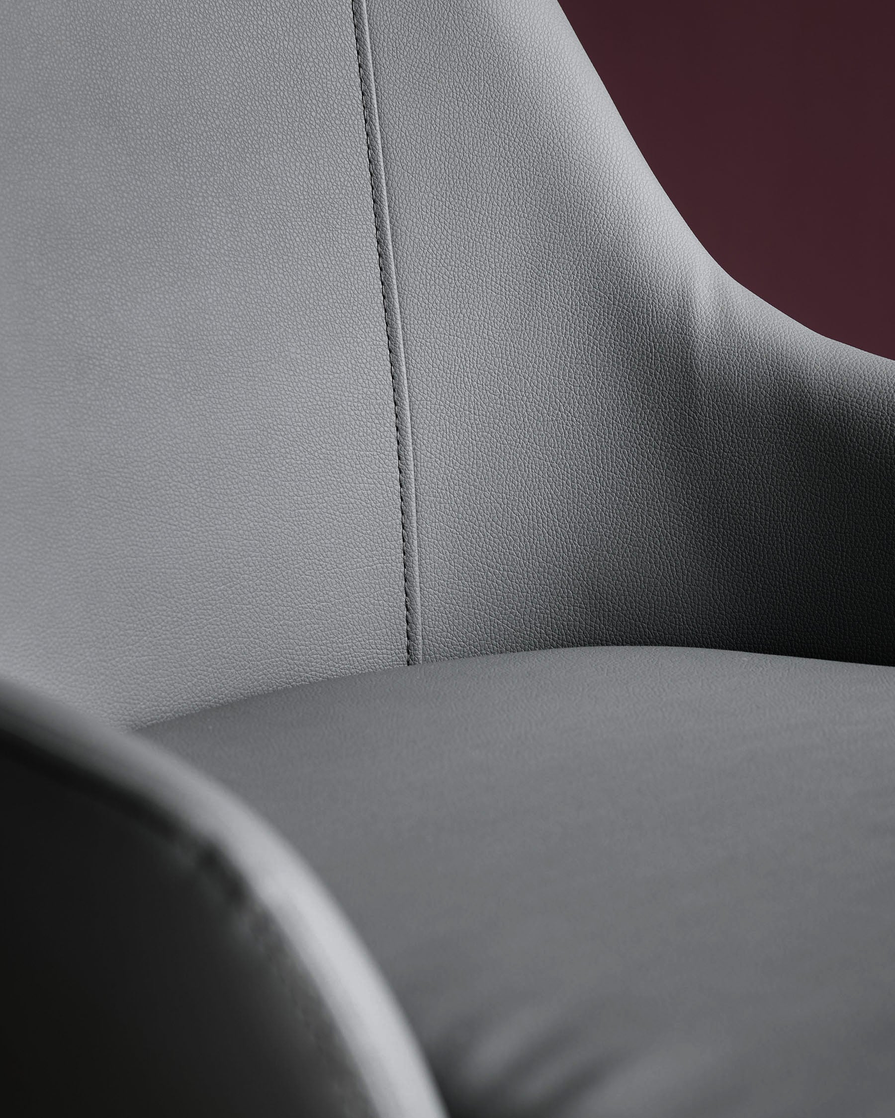 Kyro Dark Grey Faux Leather Dining Chair - Image 5