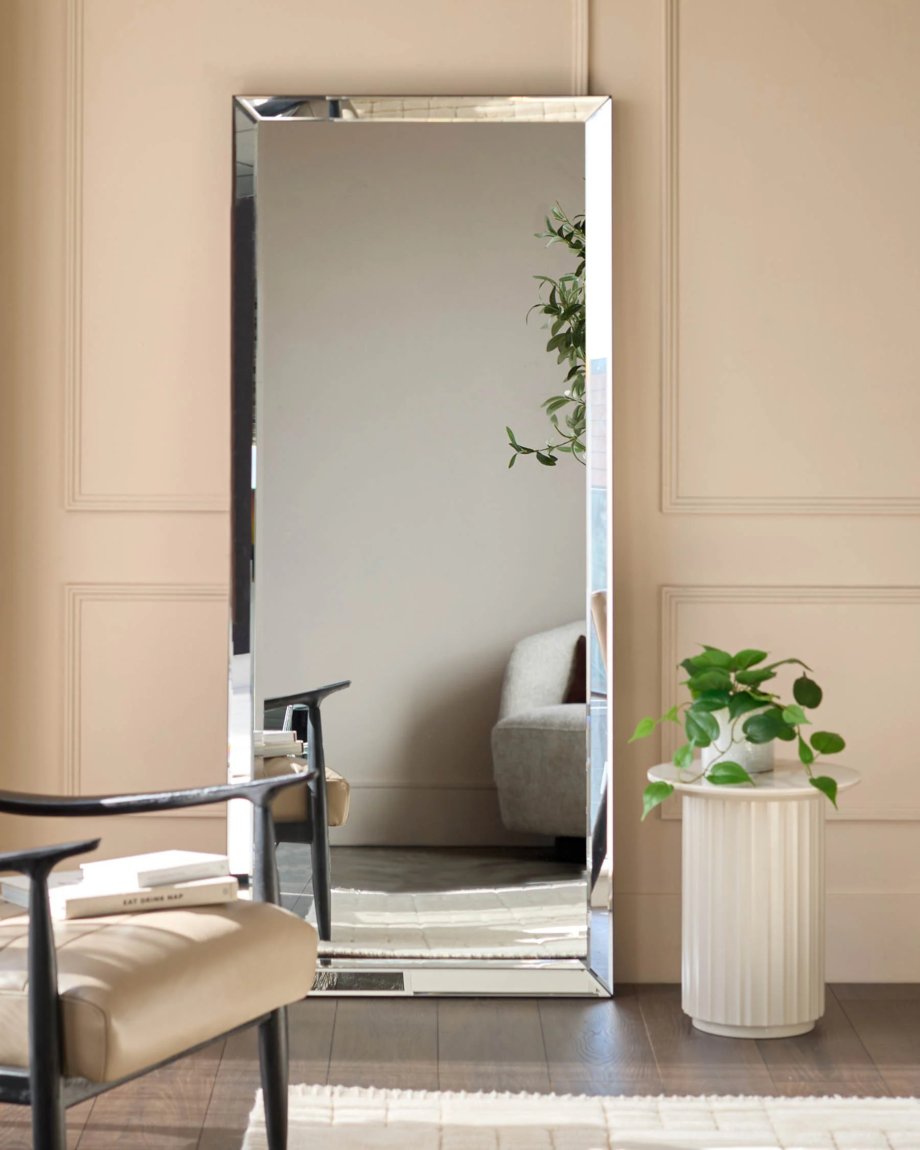 Lamont Large Full Length Leaner Mirror Plain - Image 2