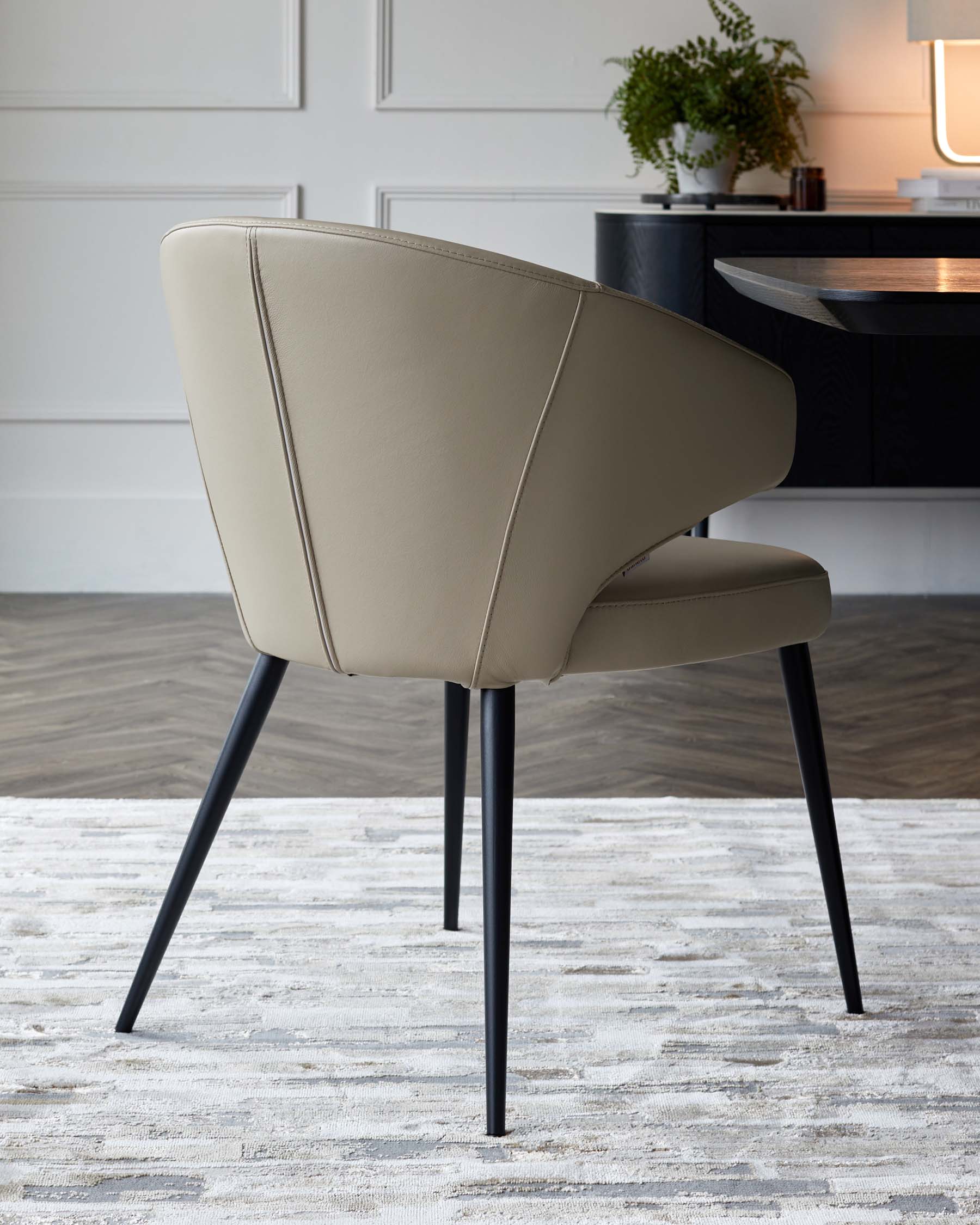 Landon natural leather dining chair - Image 3