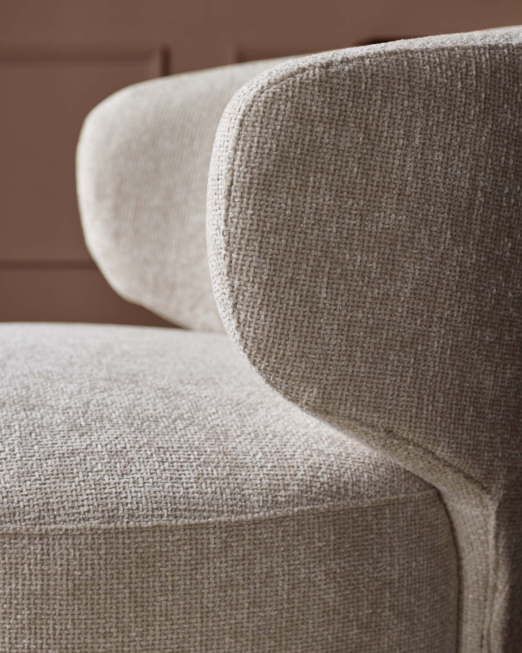 Landon natural fabric swivel accent chair - Image 6