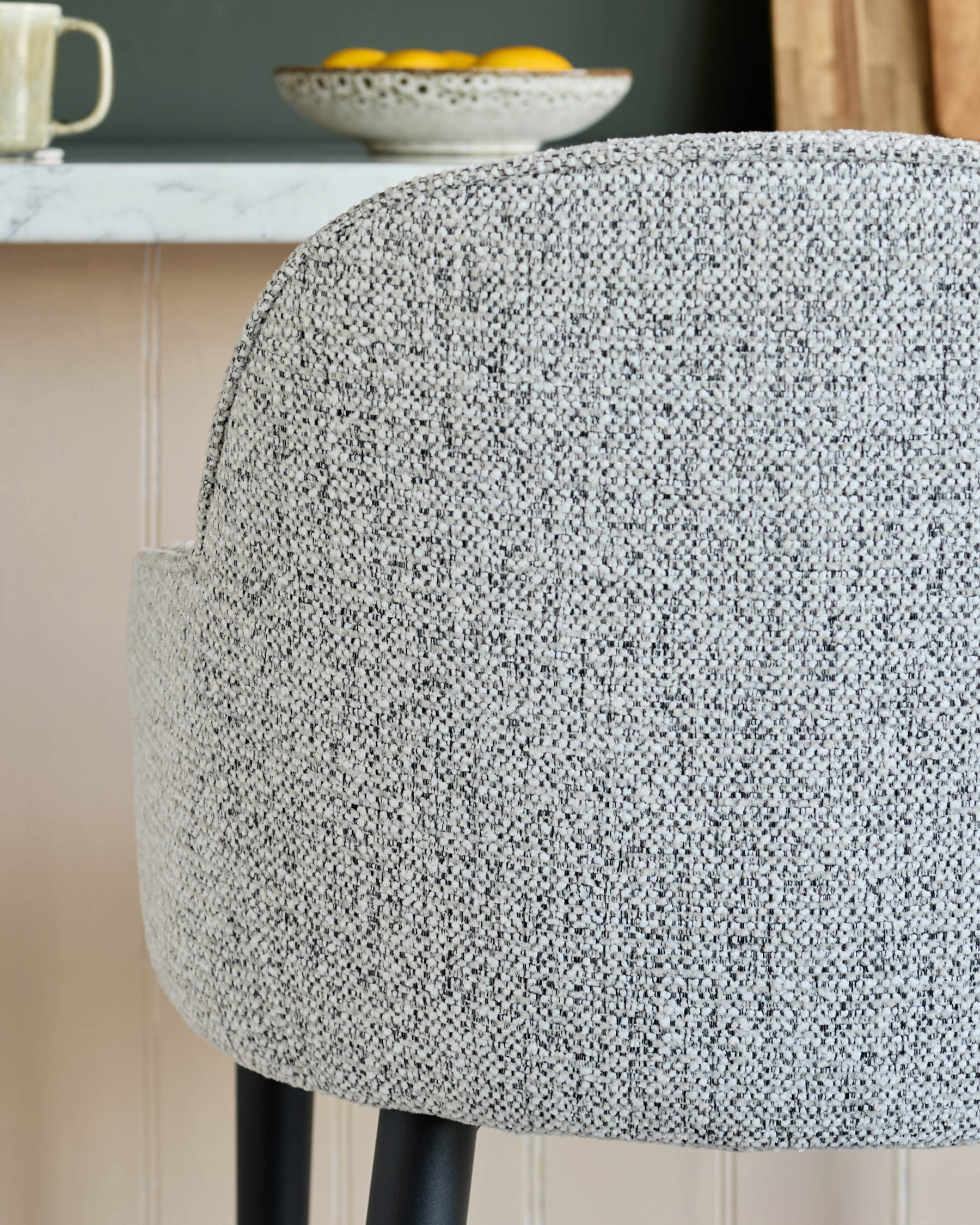Lani grey fabric bar stool - Image 6