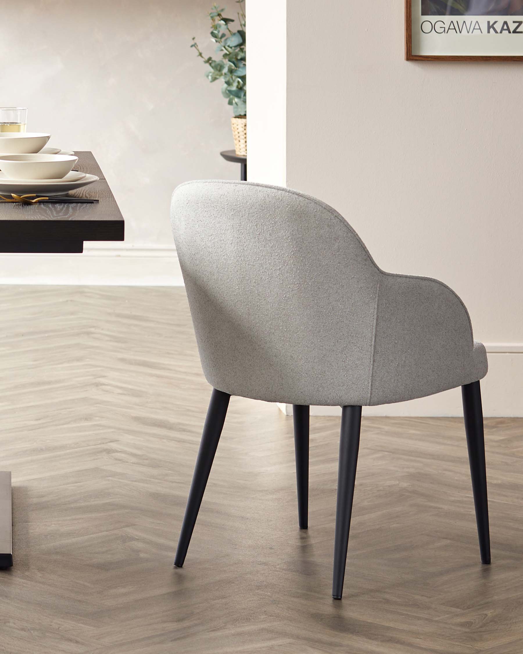 Lani Light Grey Boucle Dining Chair - Image 6