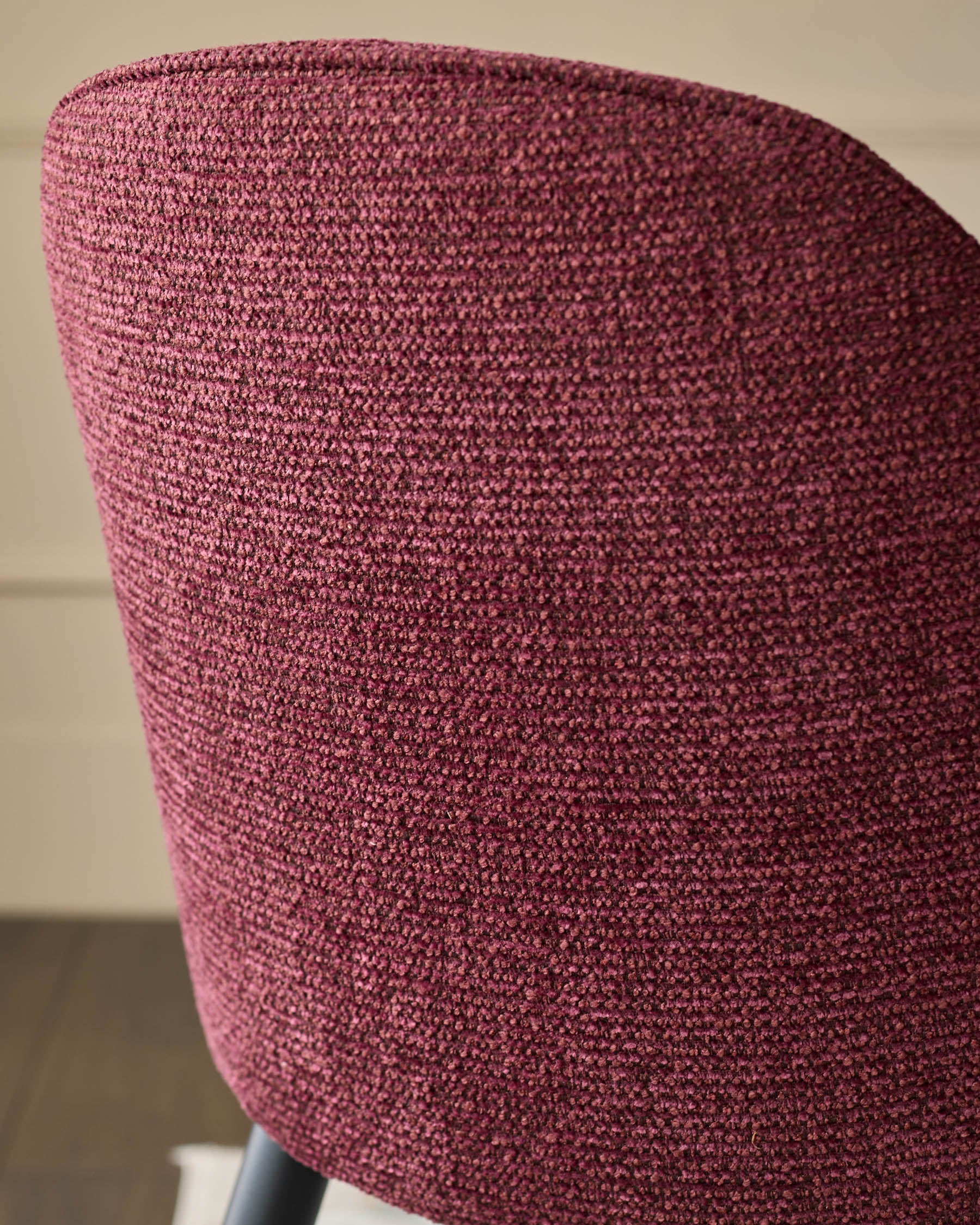 Lani berry red chunky fabric dining chair - Image 8