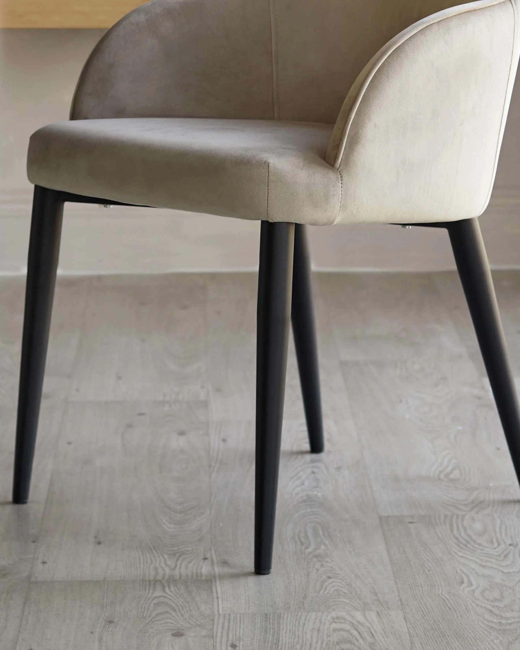 Lani Champagne Velvet Black Metal Dining Chair - Image 6