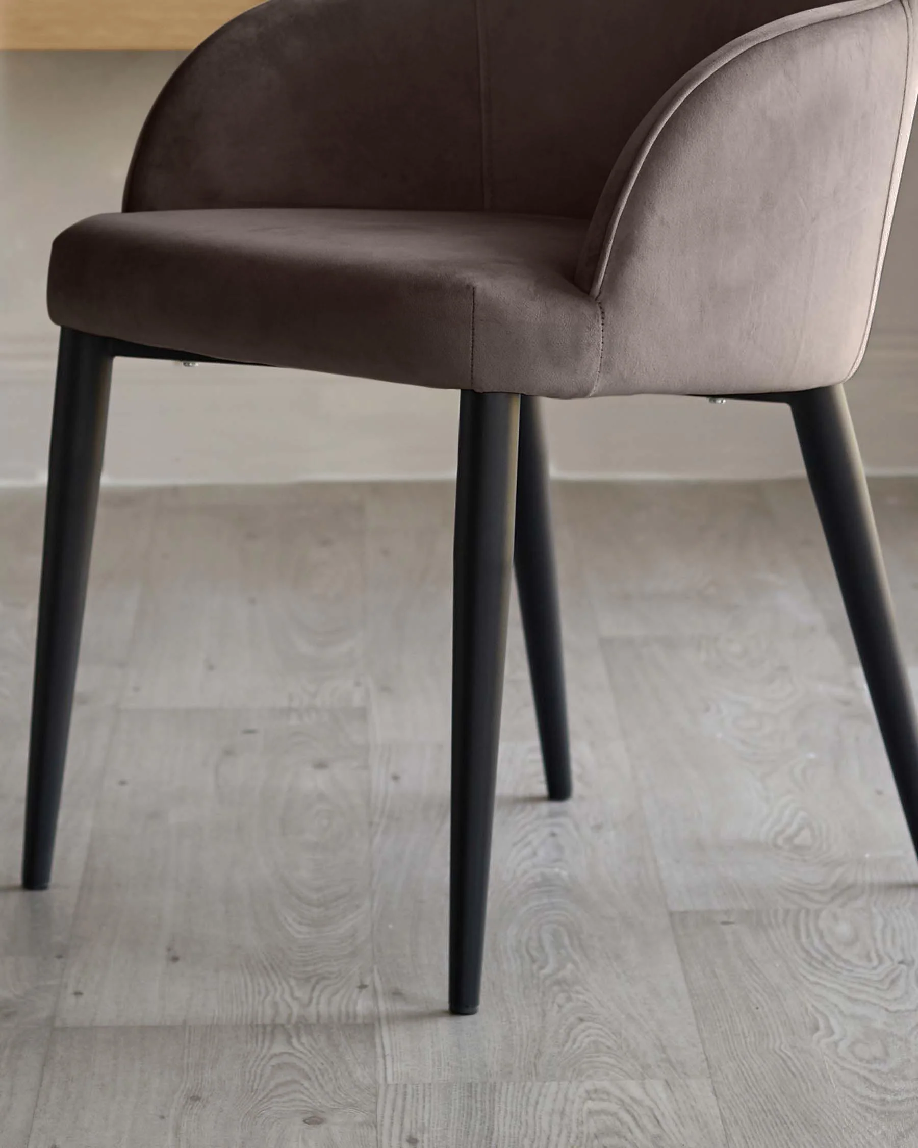 Lani mocha velvet dining chair - Image 5