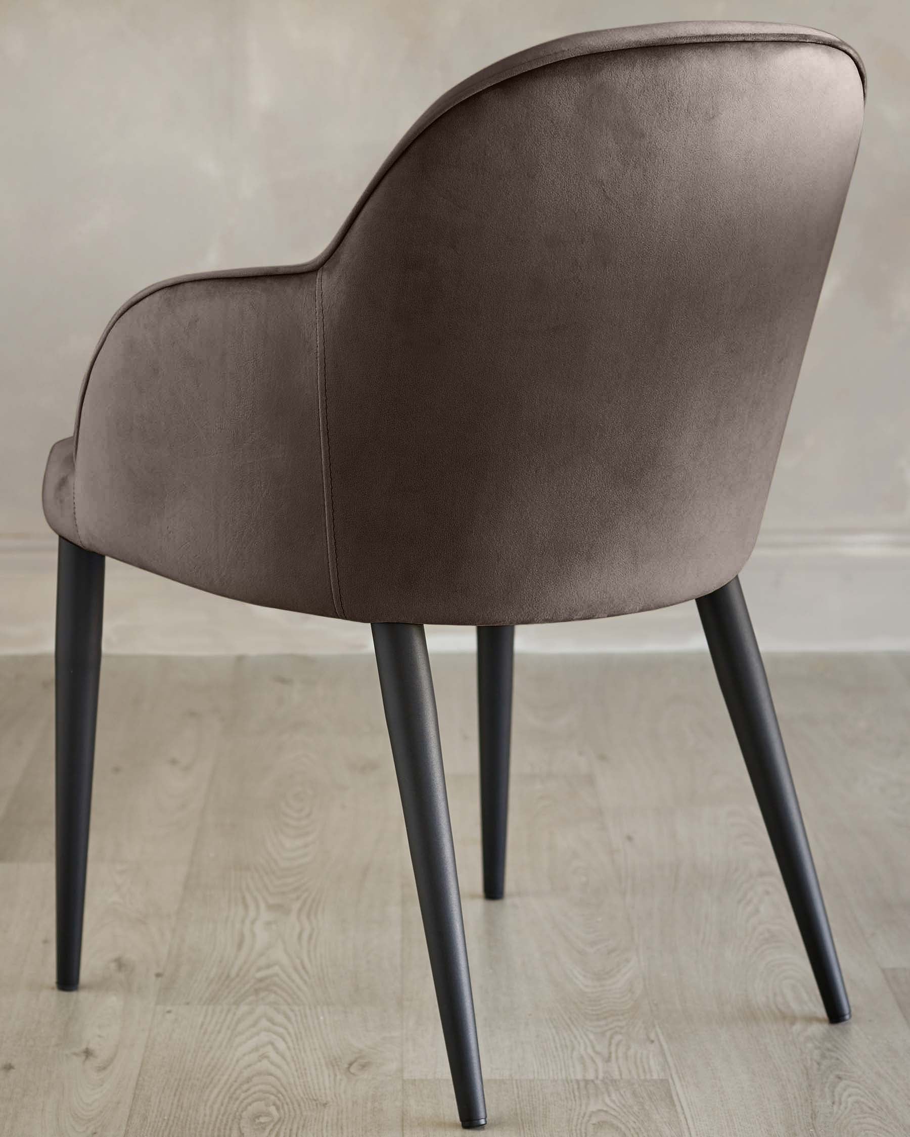 Lani mocha velvet dining chair - Image 6